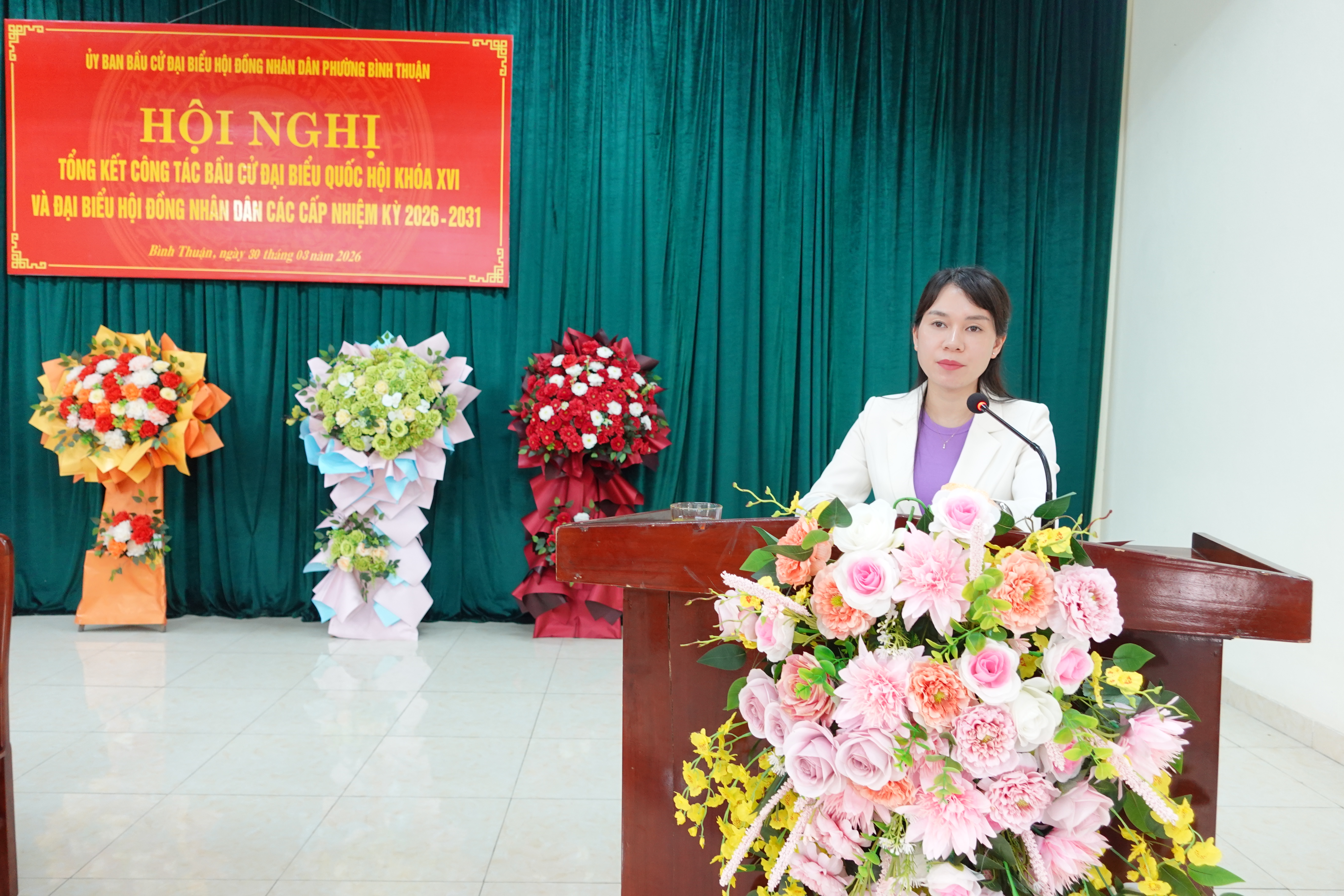 Phường Bình Thuận tổ chức Hội nghị tổng kết công tác bầu cử đại biểu Quốc hội khóa XVI và đại biểu HĐND các cấp nhiệm kỳ 2026 - 2031