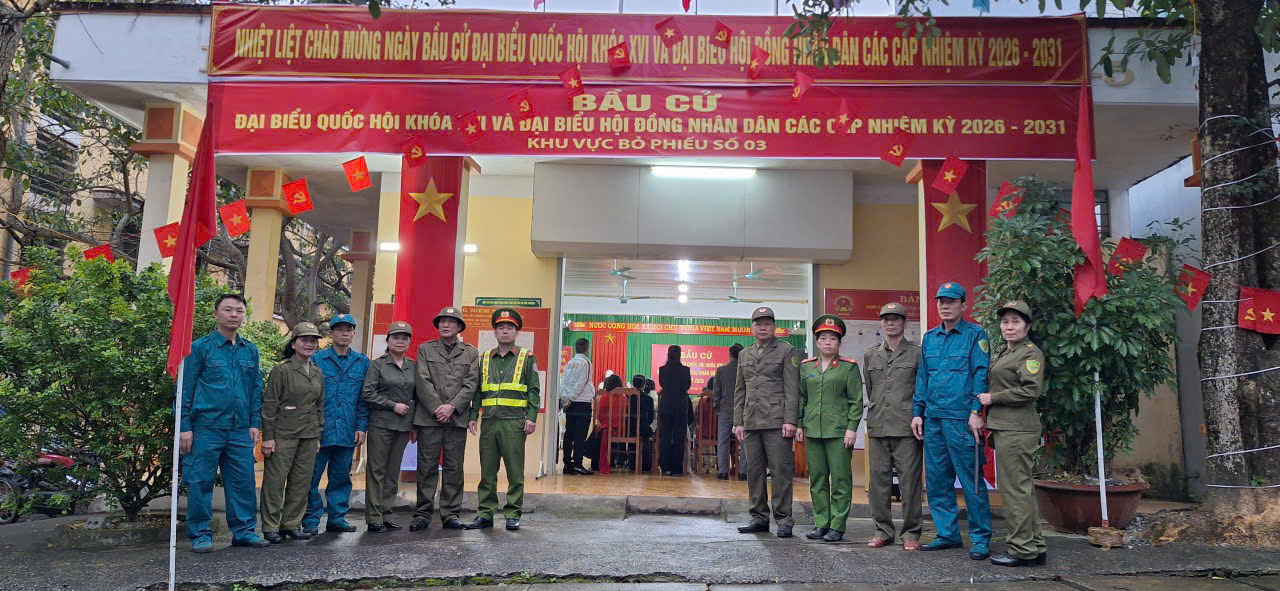 CÔNG AN PHƯỜNG HÀ GIANG 1 BẢO ĐẢM ANTT CHO NGÀY BẦU CỬ