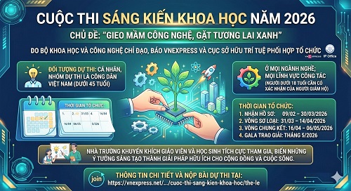THÔNG BÁO VỀ CUỘC THI SÁNG KIẾN KHOA HỌC NĂM 2026
