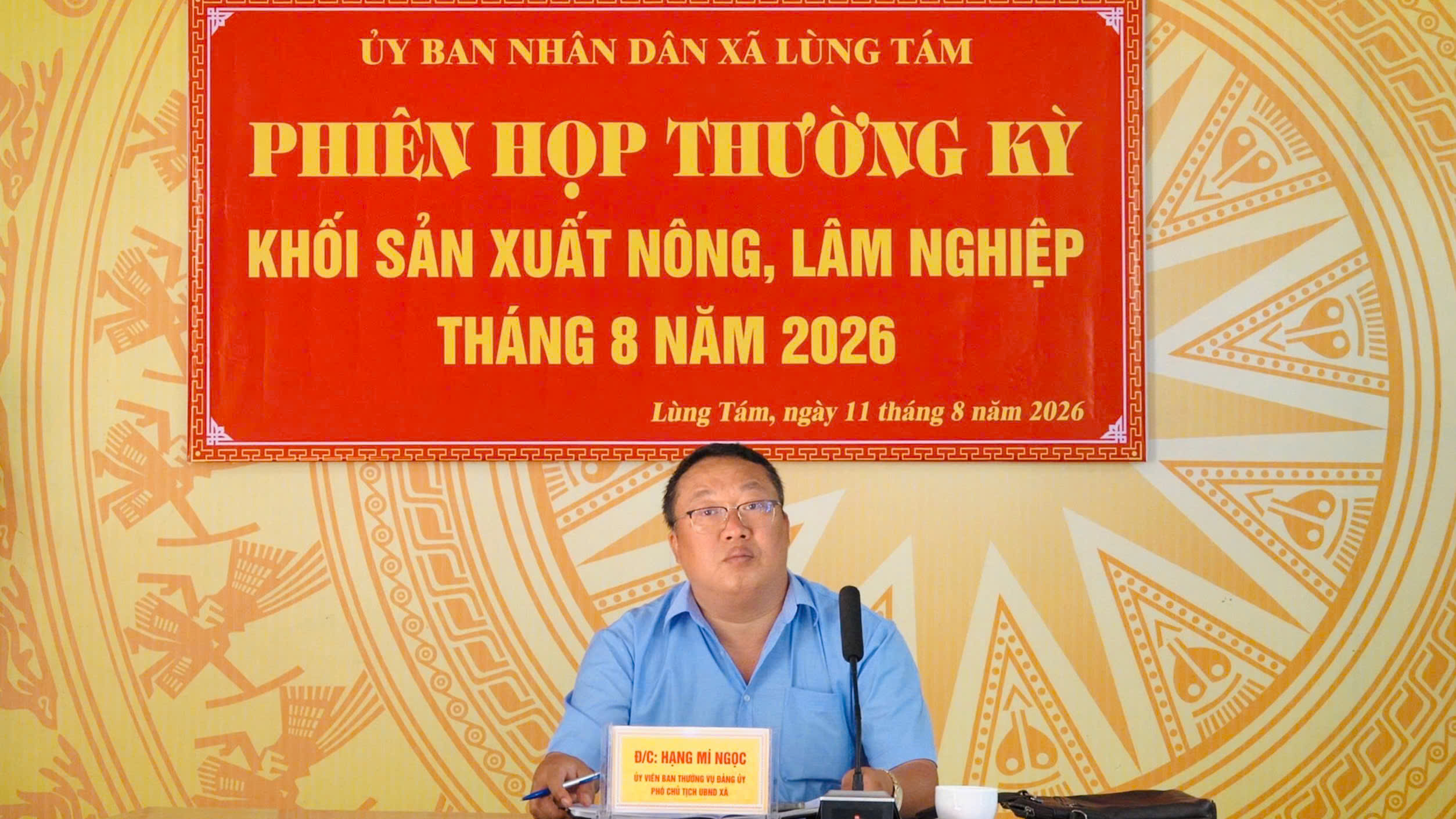 UBND XÃ LÙNG TÁM TỔ CHỨC PHIÊN HỌP GIAO BAN KHỐI SẢN XUẤT NÔNG, LÂM NGHIỆP THÁNG 8 NĂM 2026