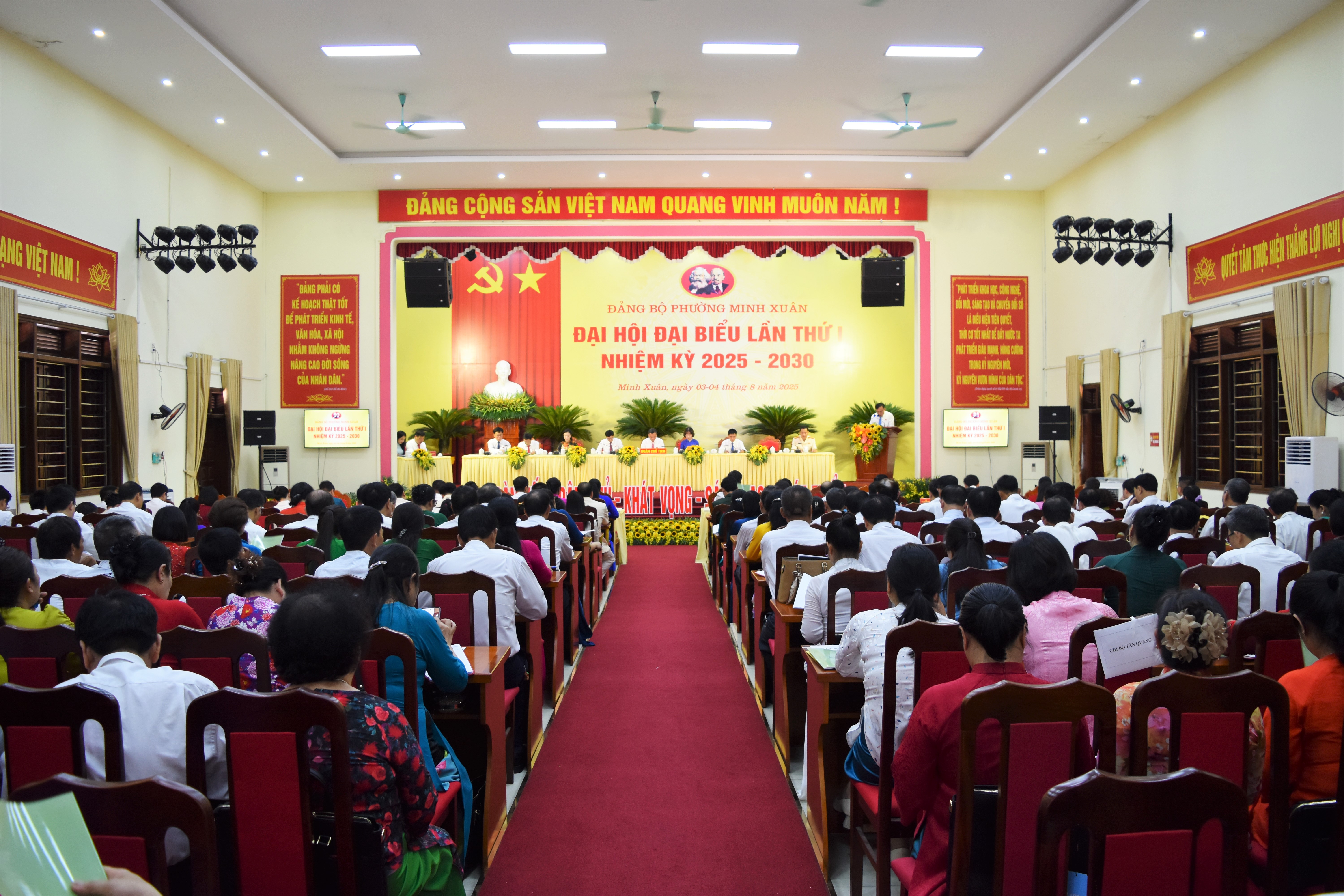Phiên trù bị Đại hội Đại biểu Đảng bộ phường Minh Xuân lần thứ nhất, nhiệm kỳ 2025- 2030