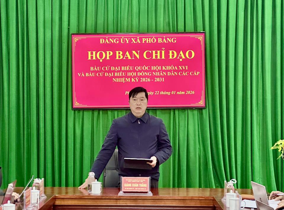 XÃ PHỐ BẢNG HỌP BAN CHỈ ĐẠO CÔNG TÁC BẦU CỬ ĐẠI BIỂU QUỐC HỘI KHÓA XVI VÀ HĐND CÁC CẤP