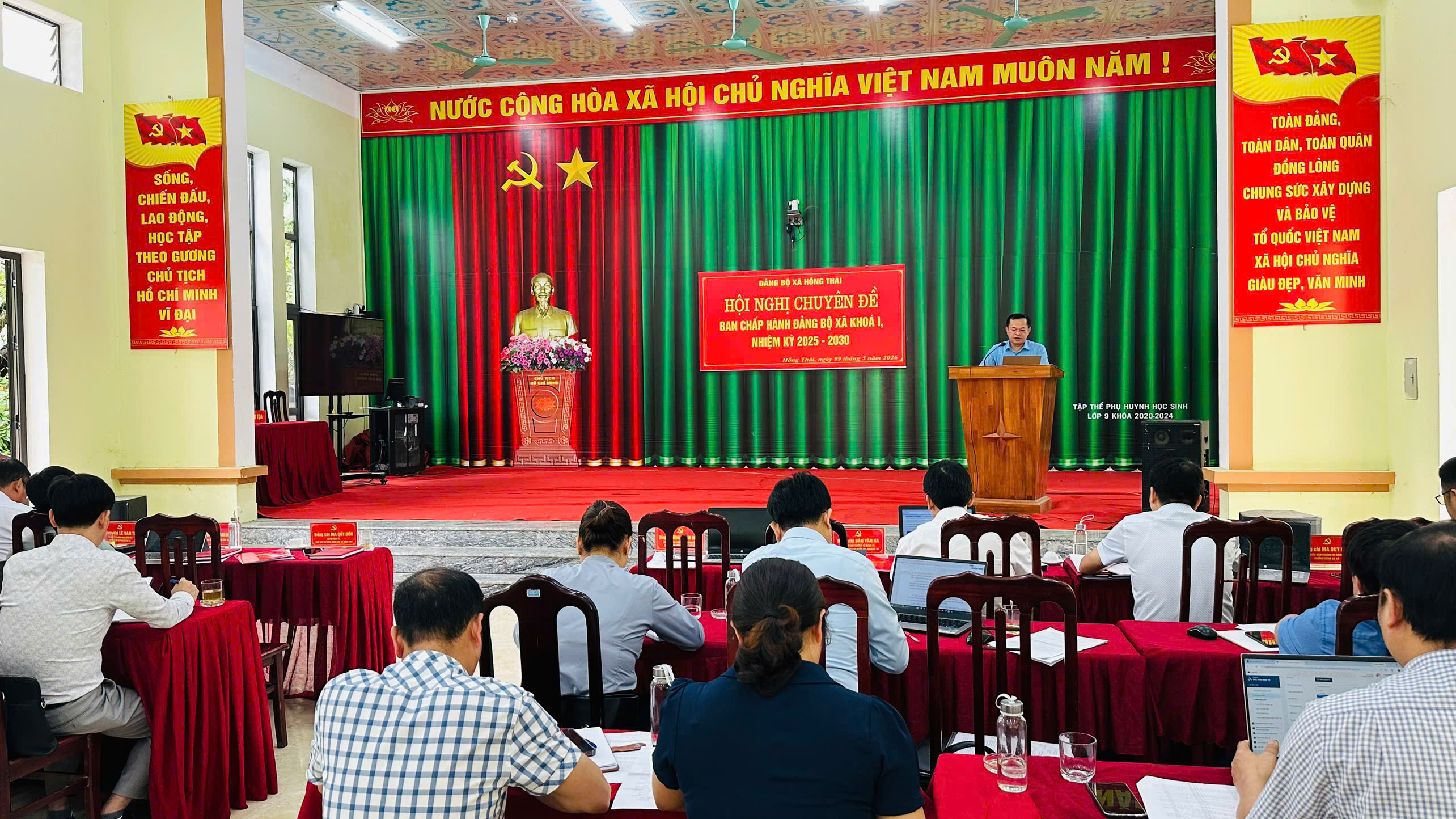 Hồng Thái tổ chức Hội nghị Chuyên đề Ban Chấp hành Đ ảng bộ xã khóa I, nhiệm kỳ 2025 - 2030.