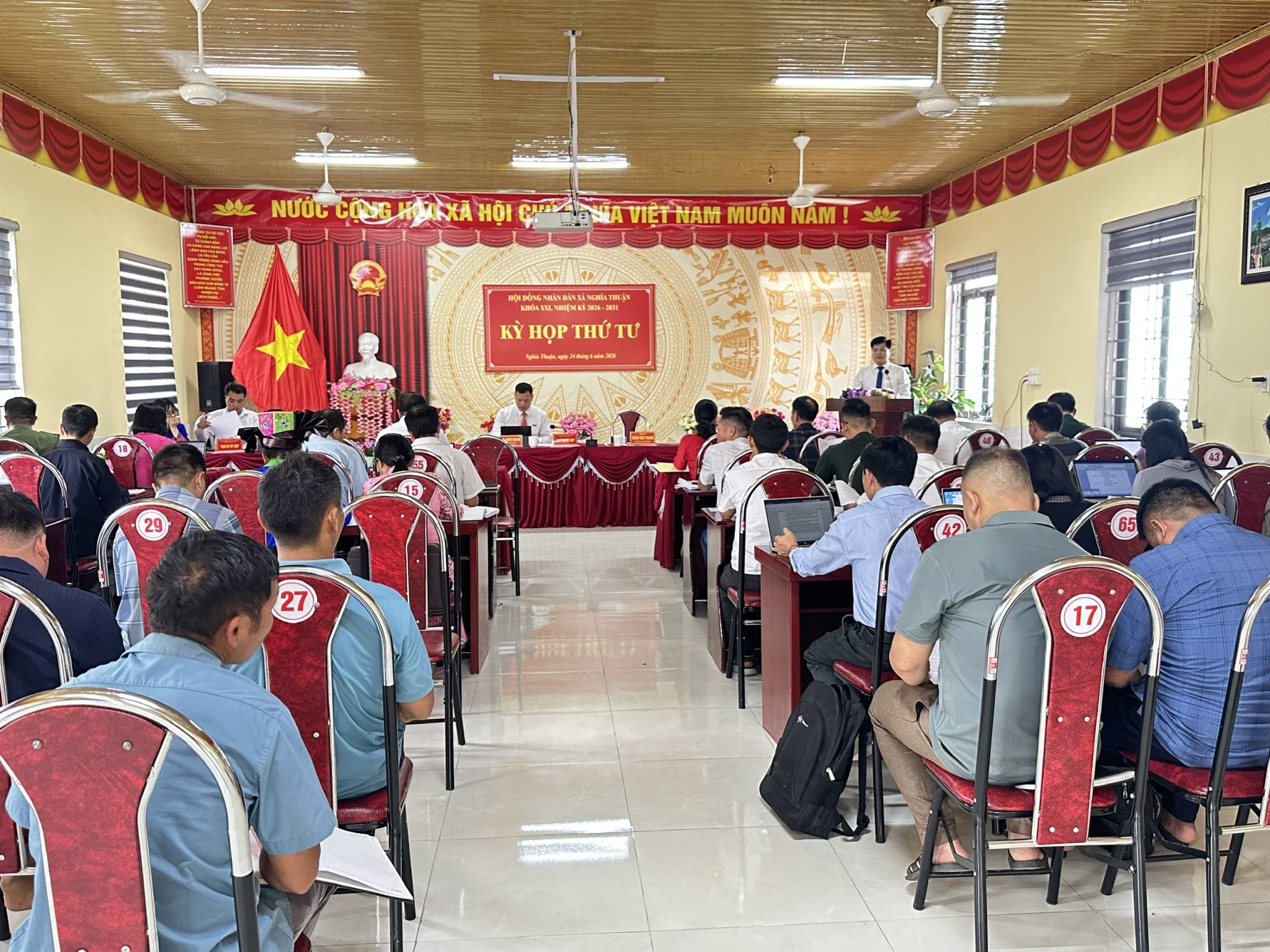 HĐND XÃ NGHĨA THUẬN KHÓA XXI, NHIỆM KỲ 2026-2031 TỔ CHỨC KỲ HỌP THỨ TƯ