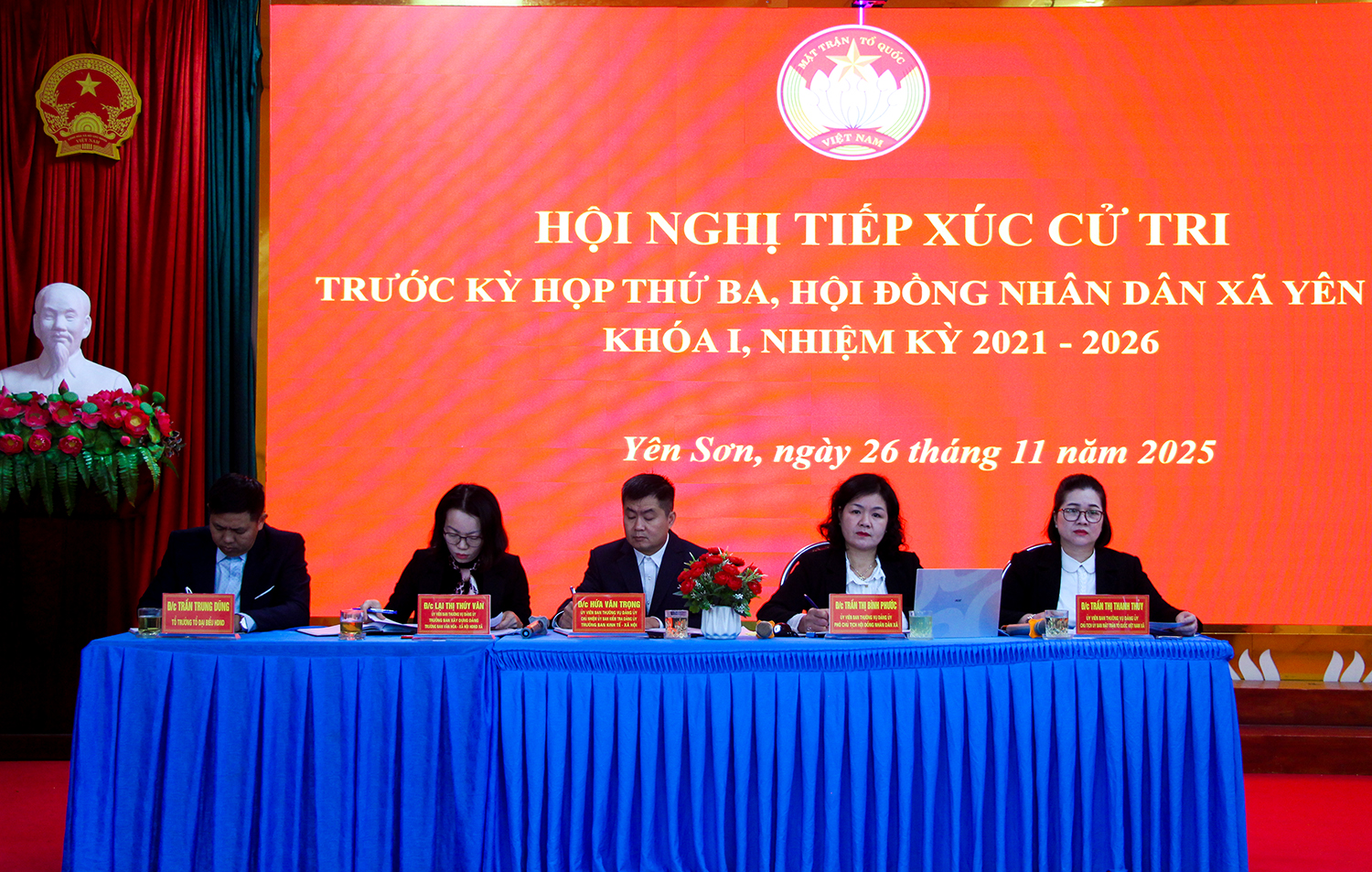 Đại biểu HĐND xã Yên Sơn tiếp xúc cử tri trước kỳ họp thứ ba, HĐND xã khóa I, nhiệm kỳ 2021 - 2026