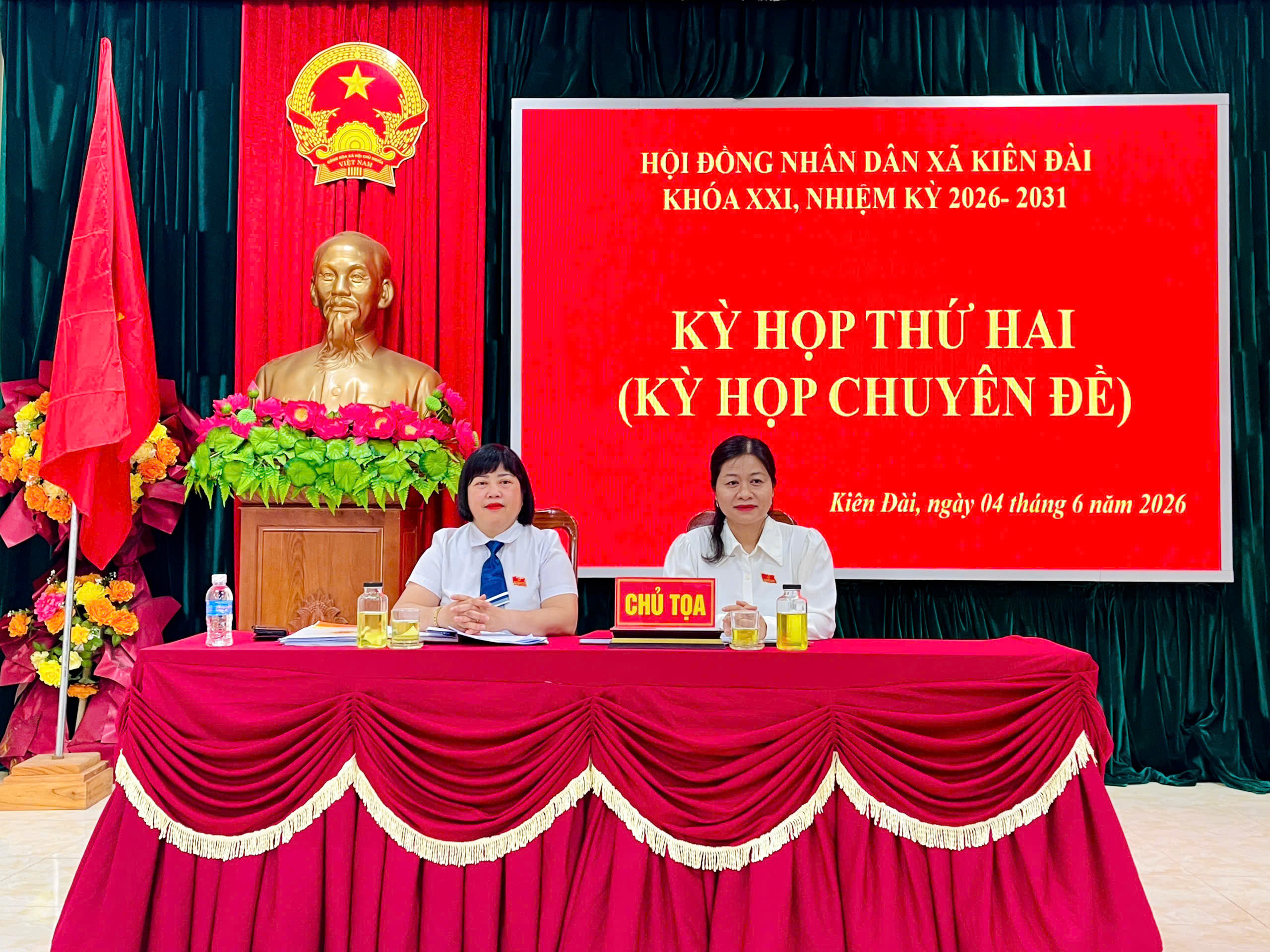HĐND xã Kiên Đài tổ chức Kỳ họp thứ hai (kỳ họp chuyên đề) khóa XXI, nhiệm kỳ 2026 – 2031