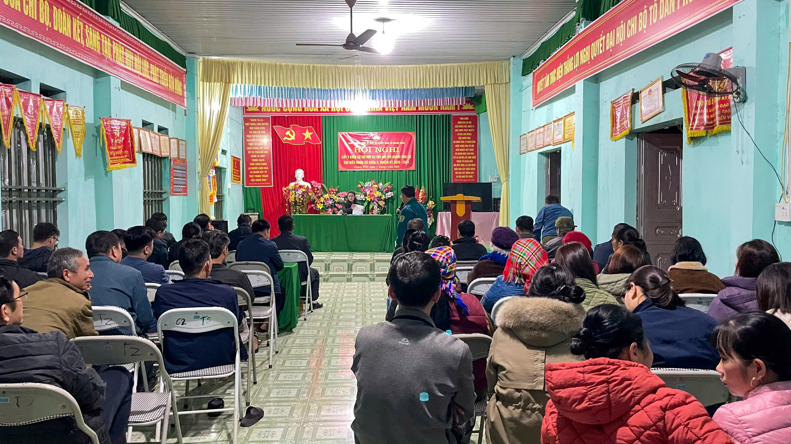 Hội nghị lấy ý kiến cử tri nơi cư trú đối với người ứng cử đại biểu Hội đồng nhân dân nhiệm kỳ 2026–2031 tại thôn 2, xã Quang Bình (Tuyên Quang)