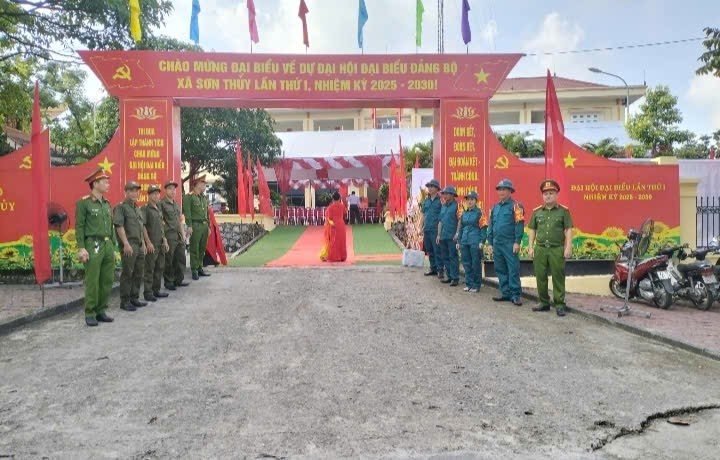 BẢO ĐẢM AN NINH TRẬT TỰ, AN TOÀN ĐẠI HỘI ĐẢNG BỘ XÃ LẦN THỨ I, NHIỆM KỲ 2025 - 2030 