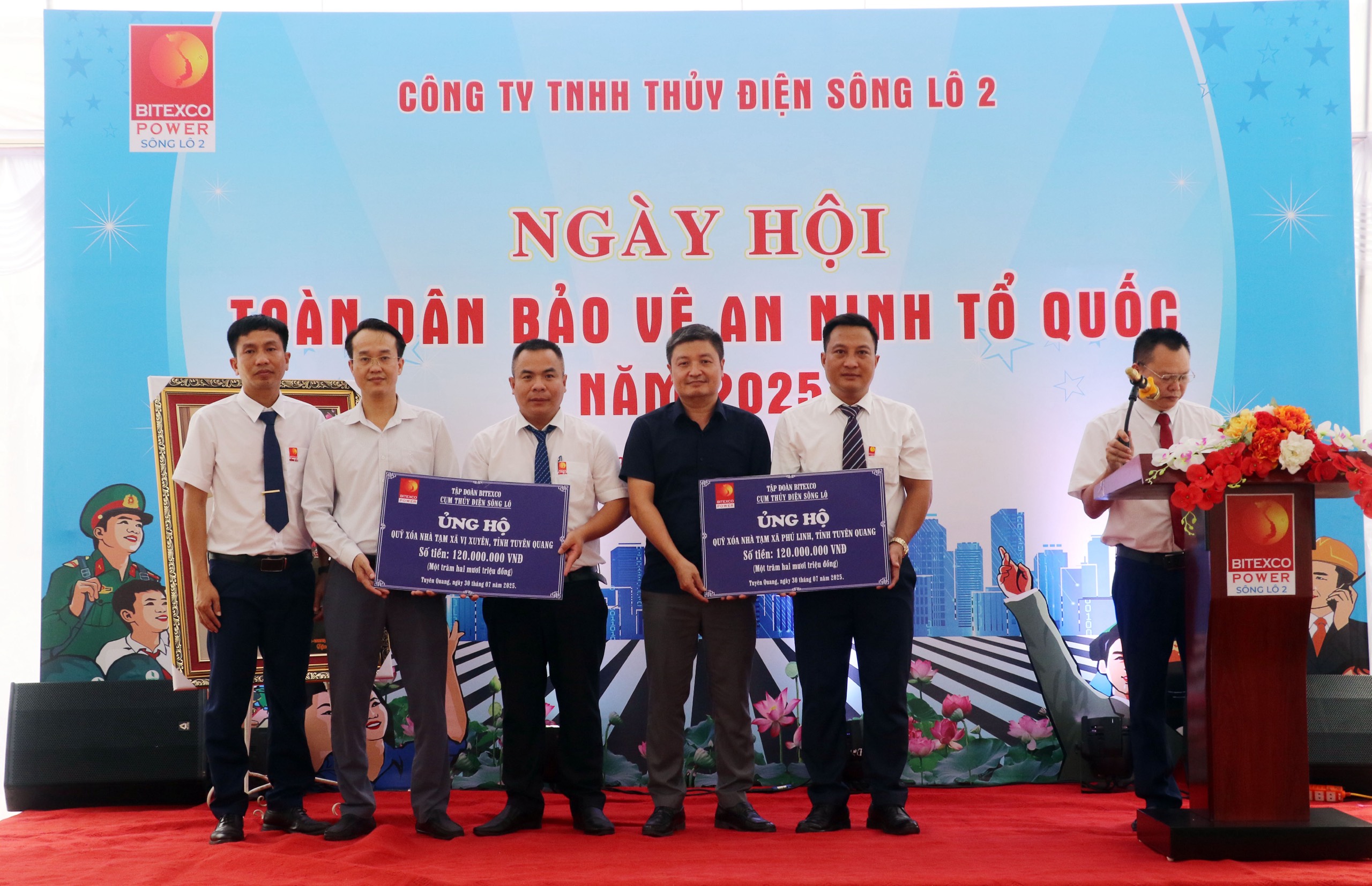 TỔ CHỨC “ĐIỂM” NGÀY HỘI TOÀN DÂN BẢO VỆ ANTQ NĂM 2025 TẠI CÔNG TY CỔ PHẦN THỦY ĐIỆN SÔNG LÔ 2