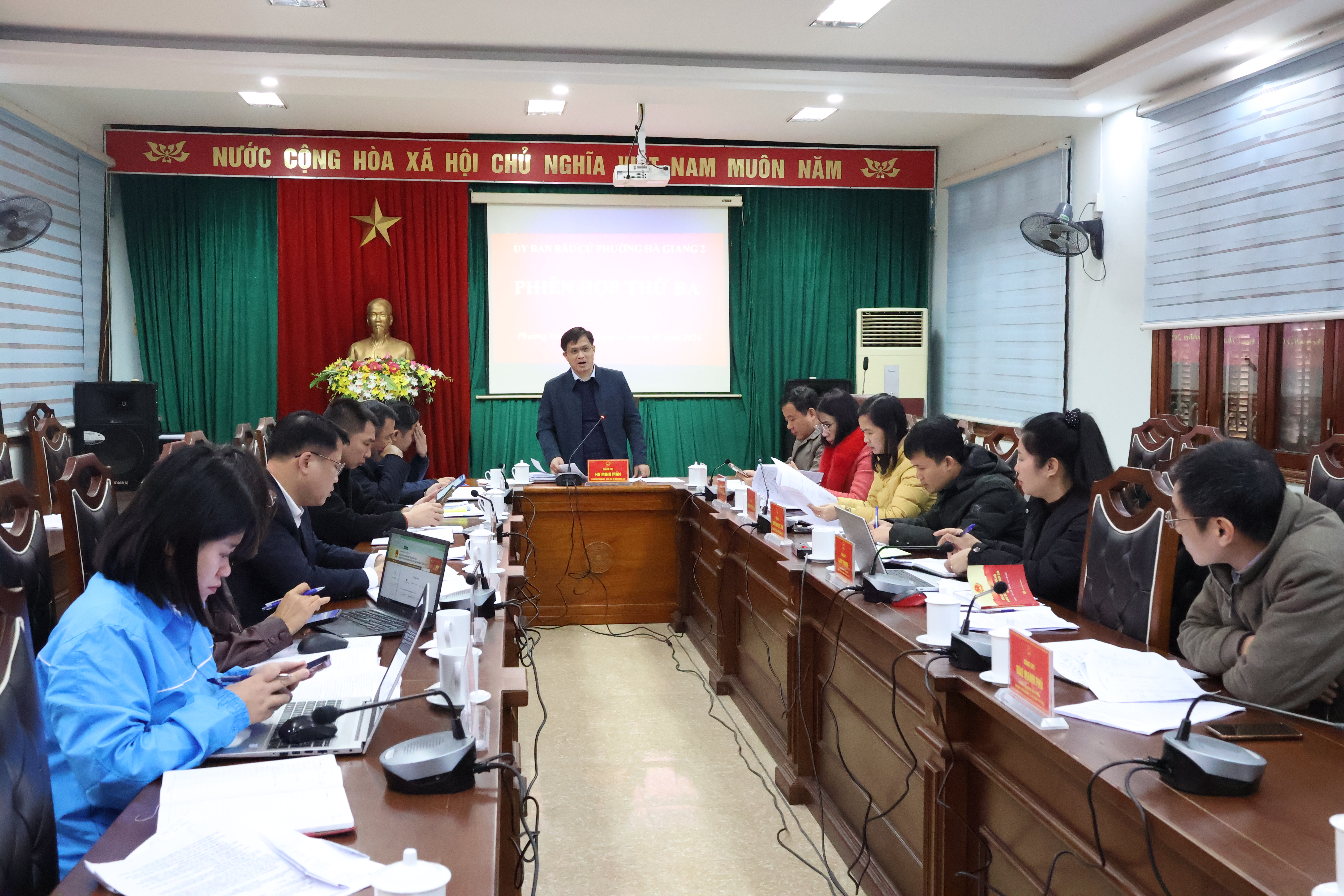 PHƯỜNG HÀ GIANG 2 TỔ CHỨC PHIÊN HỌP THỨ 3 ỦY BAN BẦU CỬ ĐẠI BIỂU HỘI ĐỒNG NHÂN DÂN NHIỆM KỲ 2026 – 2031