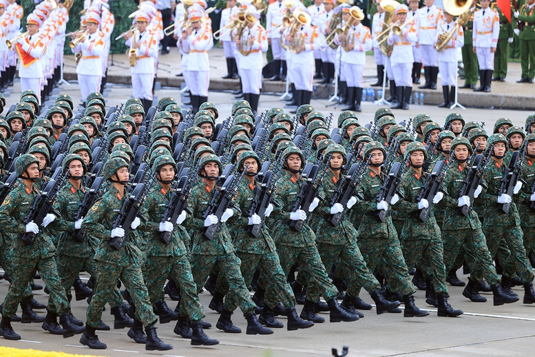 Chùm ảnh: Các khối diễu binh của quân đội nhân dân Việt Nam tại A80