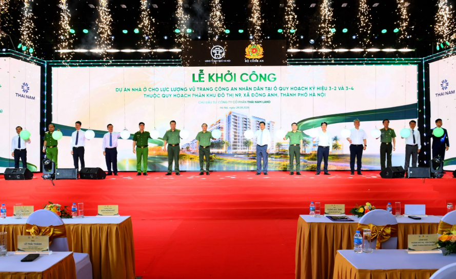 KHỞI CÔNG DỰ ÁN XÂY DỰNG NHÀ Ở CHO LỰC LƯỢNG VŨ TRANG CÔNG AN NHÂN DÂN TẠI XÃ ĐÔNG ANH, THÀNH PHỐ HÀ NỘI