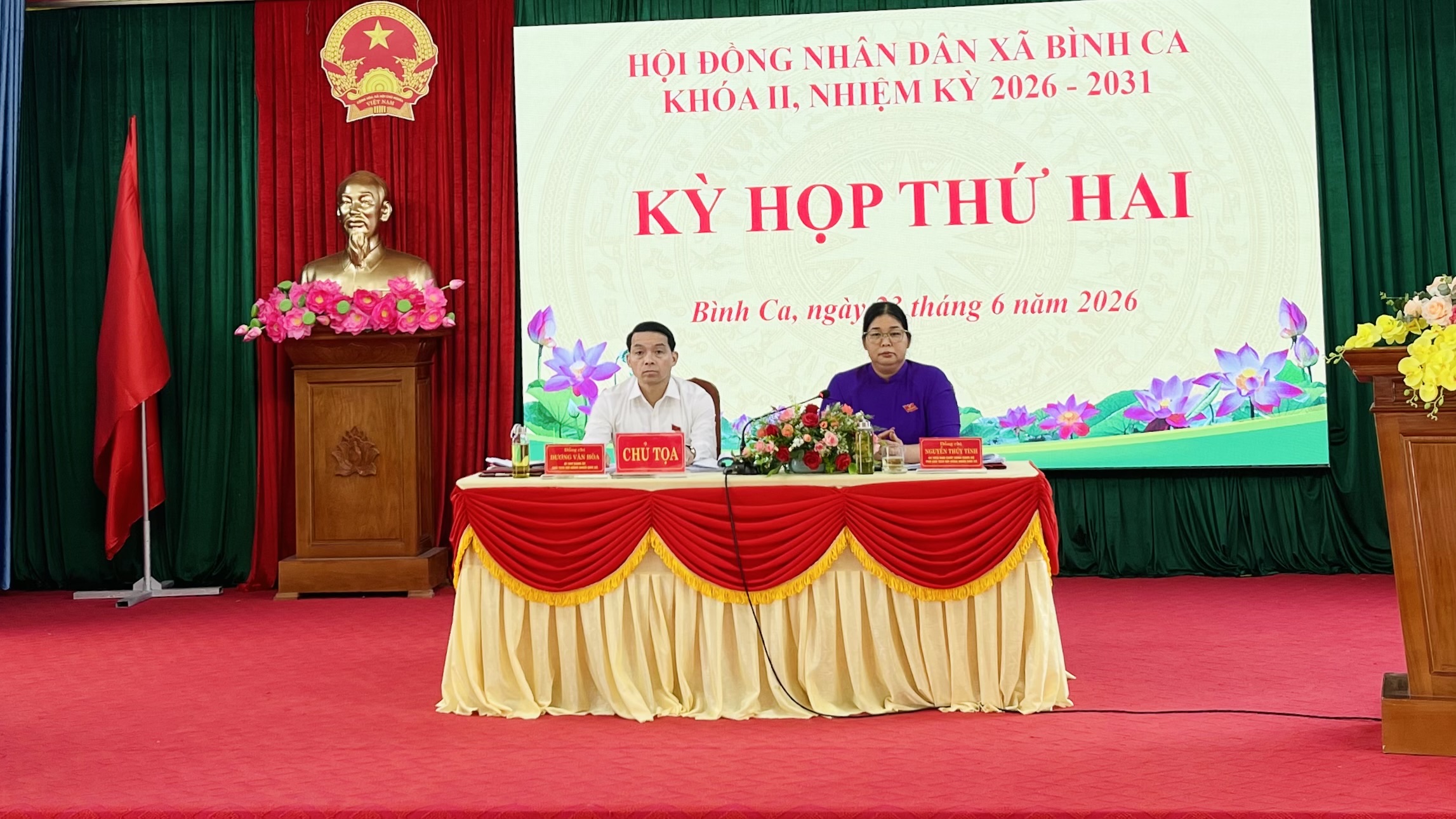 Kỳ họp thứ hai HĐND xã Bình Ca khóa II, nhiệm kỳ 2026 – 2031