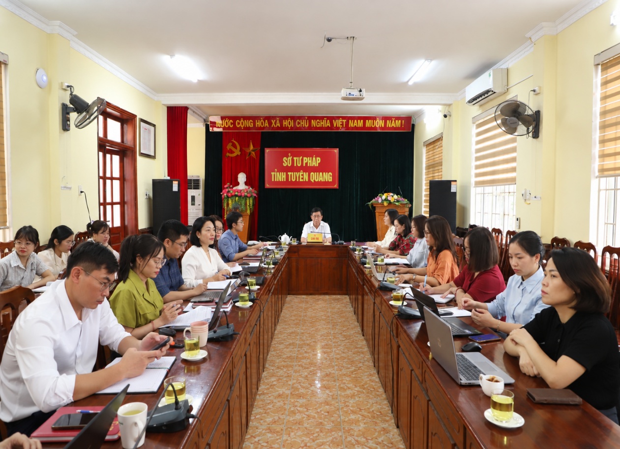 Sở Tư pháp tỉnh Tuyên Quang tổ chức Hội nghị sơ kết công tác tư pháp 9 tháng năm 2026