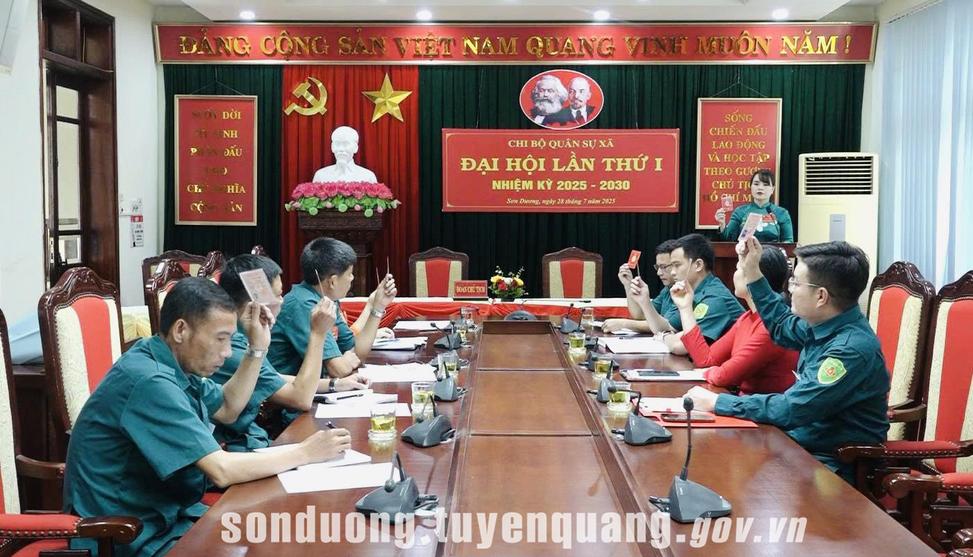 Đại hội Chi bộ Quân sự xã Sơn Dương lần thứ I, nhiệm kỳ 2025 - 2030
