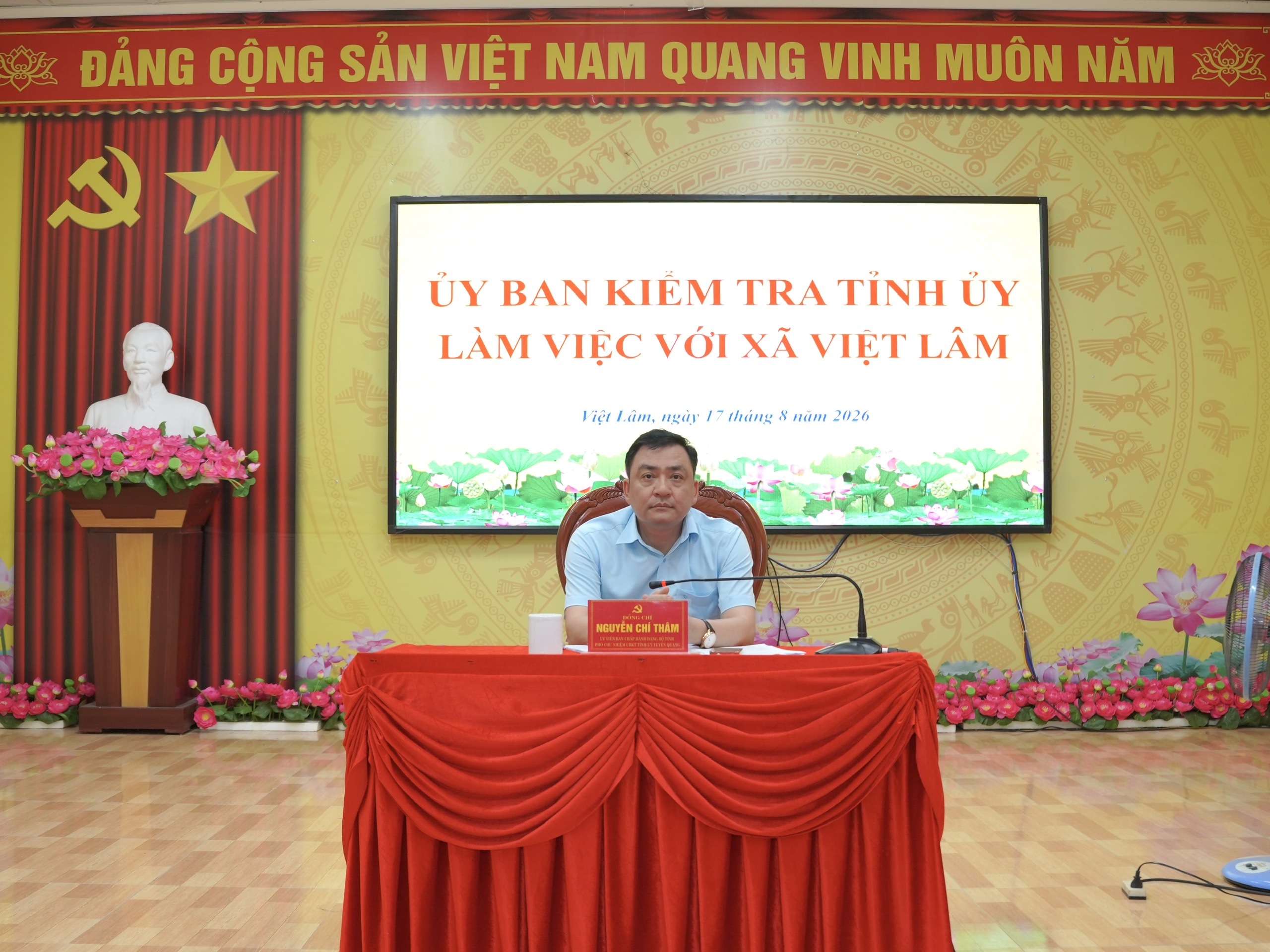 ỦY BAN KIỂM TRA TỈNH ỦY LÀM VIỆC VỚI XÃ VIỆT LÂM