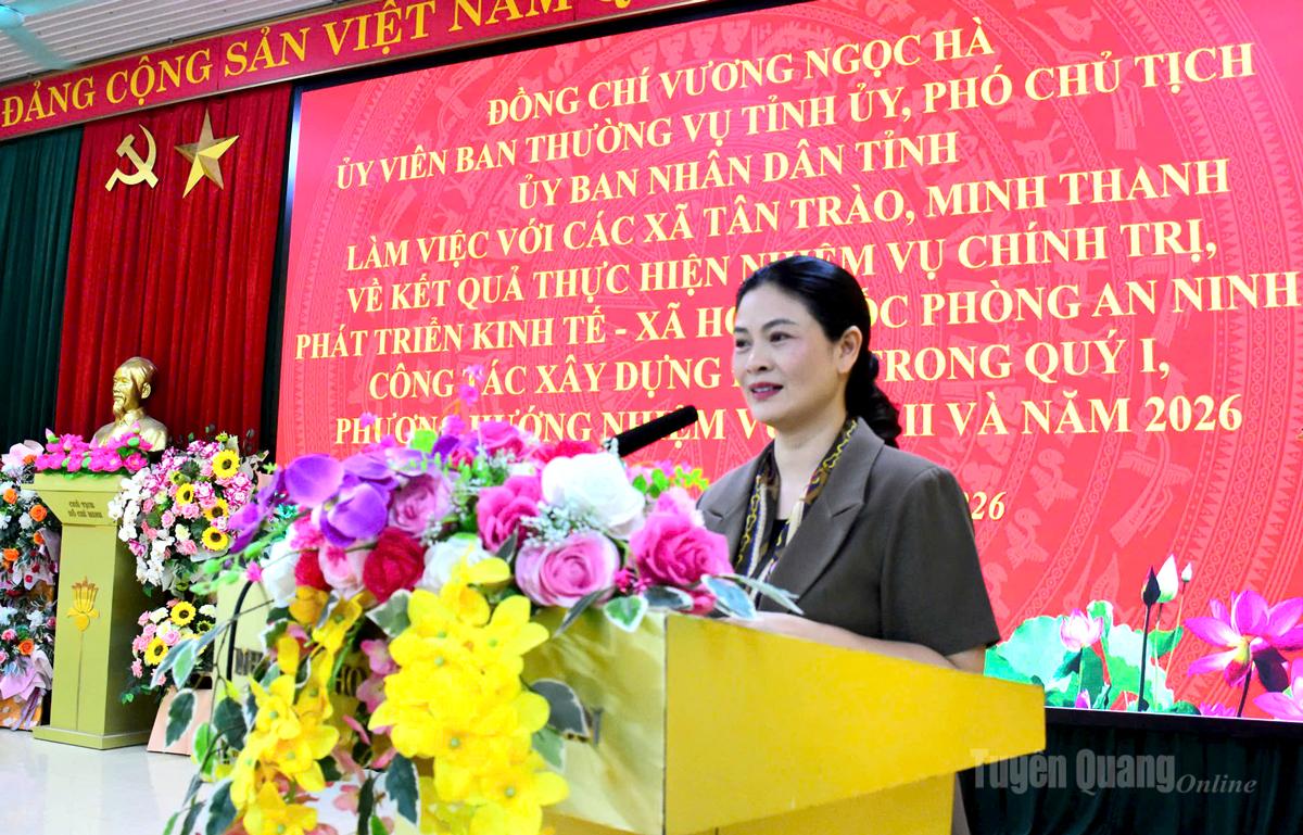 Phó Chủ tịch UBND tỉnh Vương Ngọc Hà làm việc tại xã Minh Thanh và Tân Trào