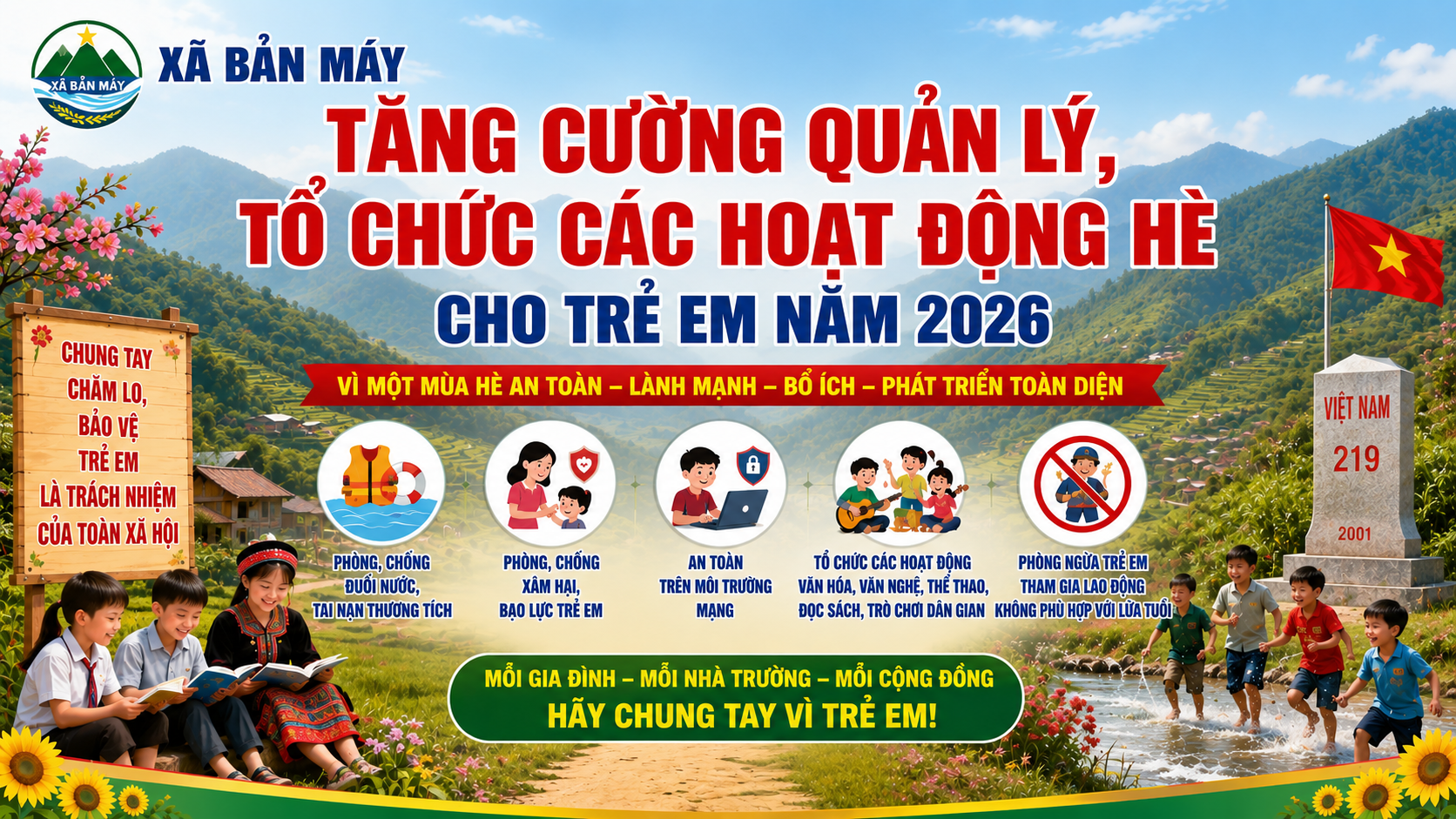 TĂNG CƯỜNG QUẢN LÝ, TỔ CHỨC CÁC HOẠT ĐỘNG HÈ CHO TRẺ EM NĂM 2026