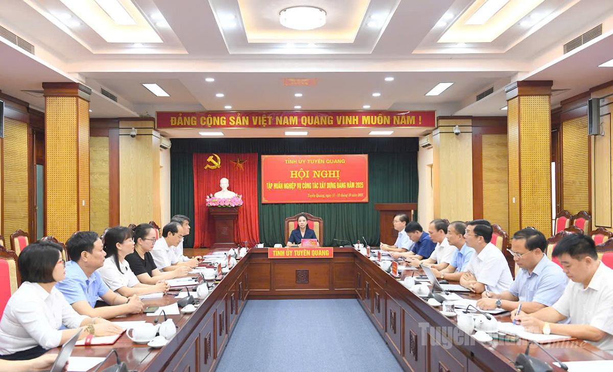 Tỉnh ủy Tuyên Quang tổ chức tập huấn nghiệp vụ công tác xây dựng Đảng năm 2025