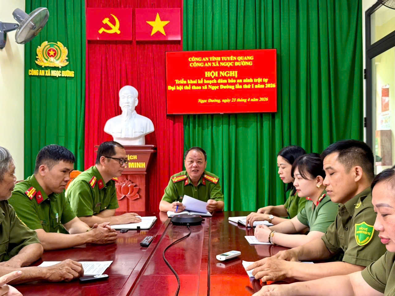 Hội nghị triển khai kế hoạch đảm bảo an ninh trật tự Đại hội thể thao xã Ngọc Đường lần thứ I, năm 2026