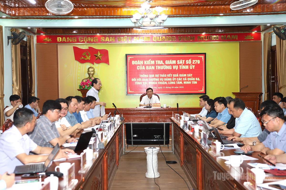 Đoàn kiểm tra, giám sát số 279 thông qua dự thảo kết quả giám sát tại 5 xã