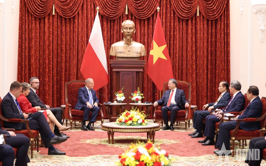 Tổng Bí thư, Chủ tịch nước Tô Lâm tiếp Thủ tướng Ba Lan