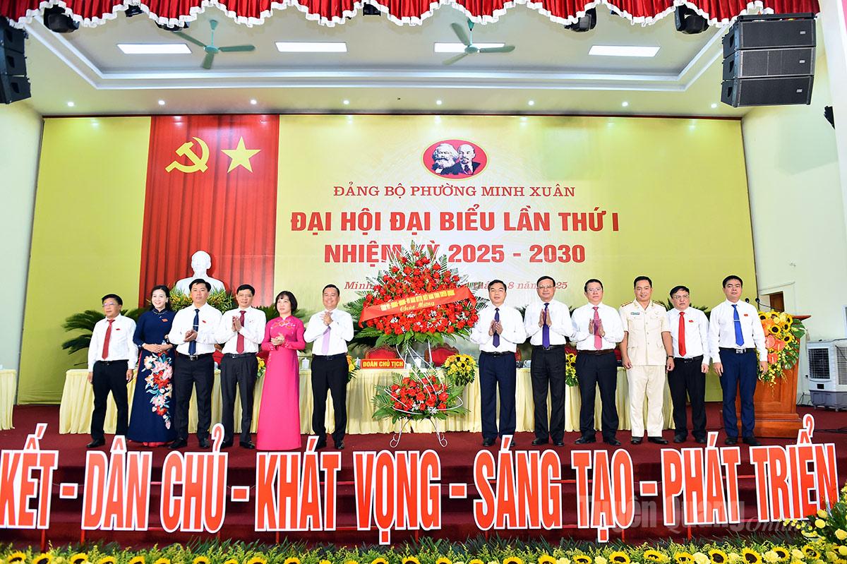 Đại hội Đảng bộ phường Minh Xuân: Phát huy vai trò trung tâm, xây dựng đô thị văn minh, hiện đại