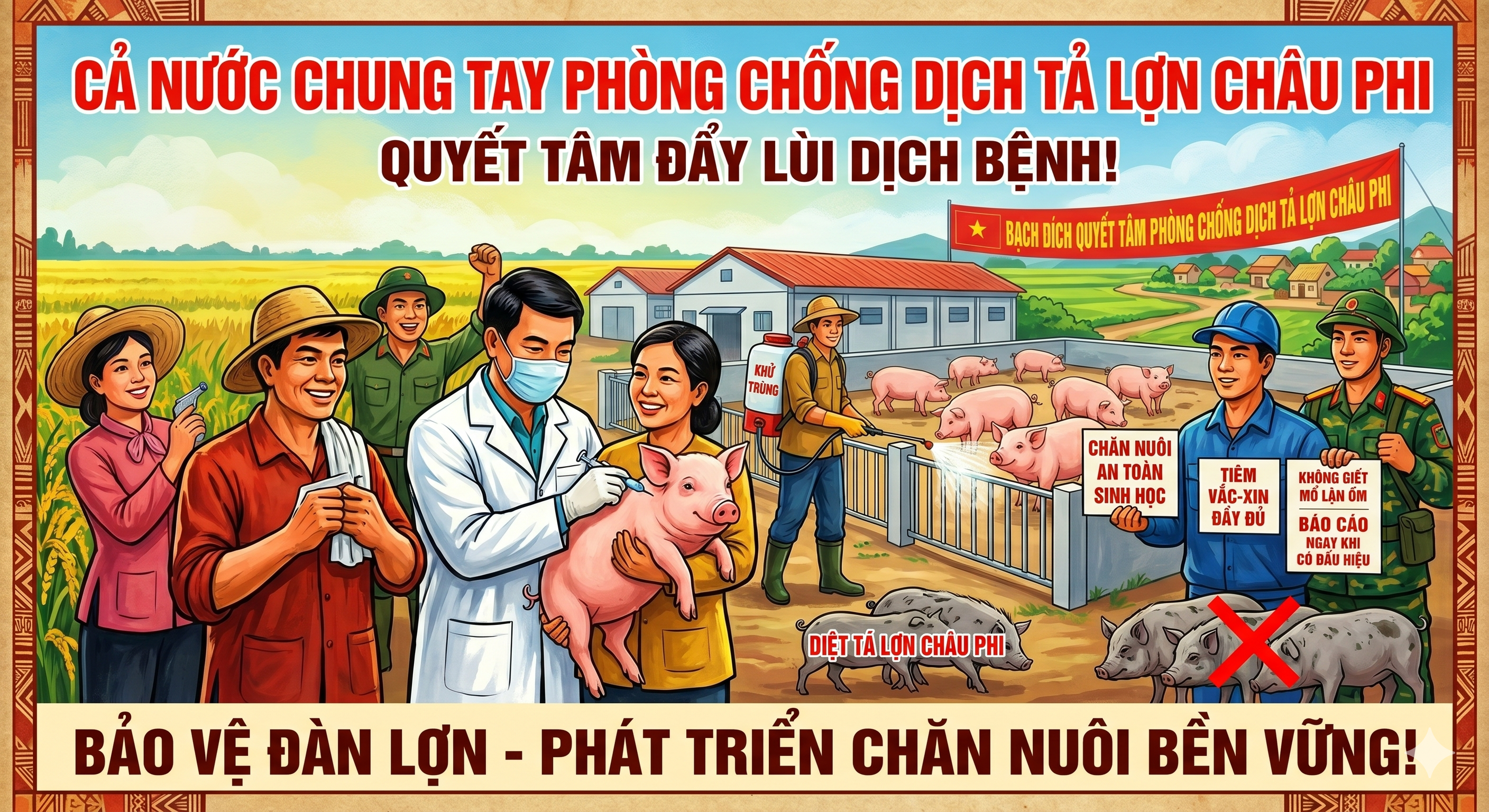 BẠCH ĐÍCH QUYẾT TÂM PHÒNG CHỐNG DỊCH TẢ LỢN CHÂU PHI