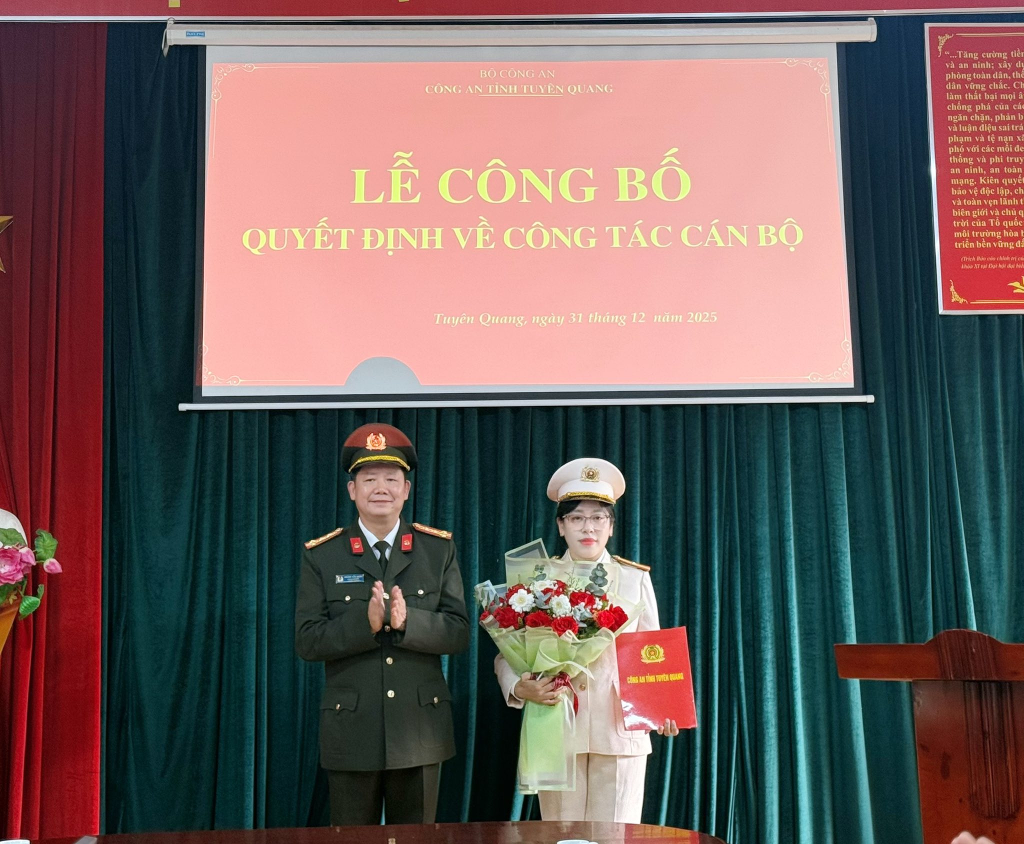 CÔNG AN TỈNH TUYÊN QUANG TỔ CHỨC LỄ CÔNG BỐ QUYẾT ĐỊNH VỀ CÔNG TÁC CÁN BỘ