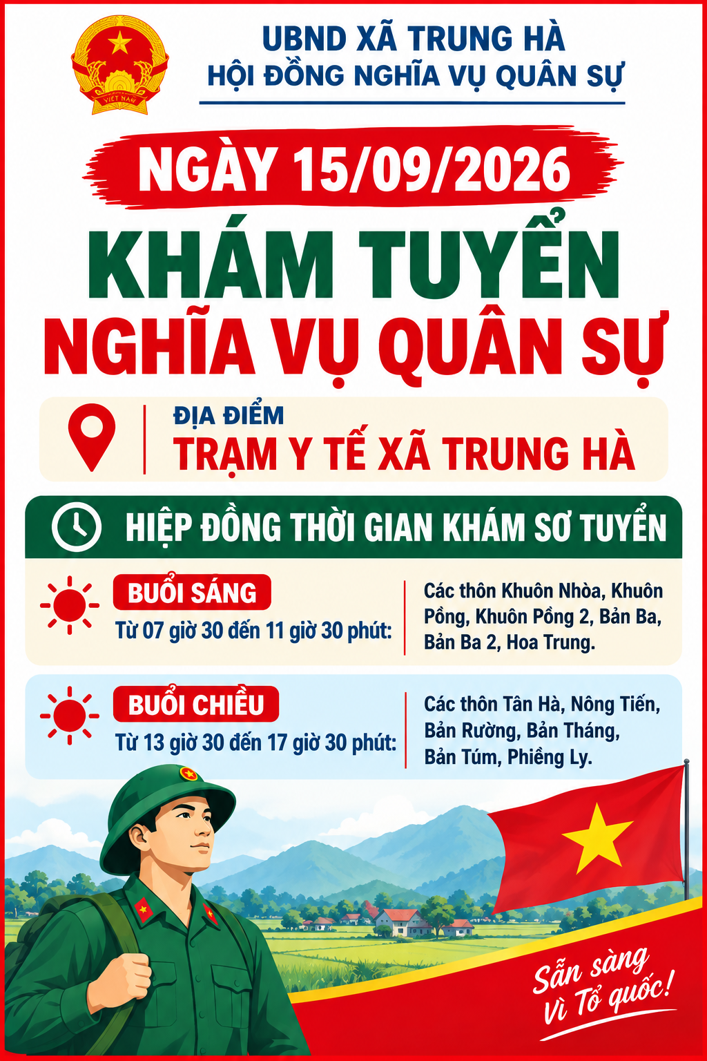 KẾT LUẬN HỌP HỘI ĐỒNG NGHĨA VỤ QUÂN SỰ XÃ