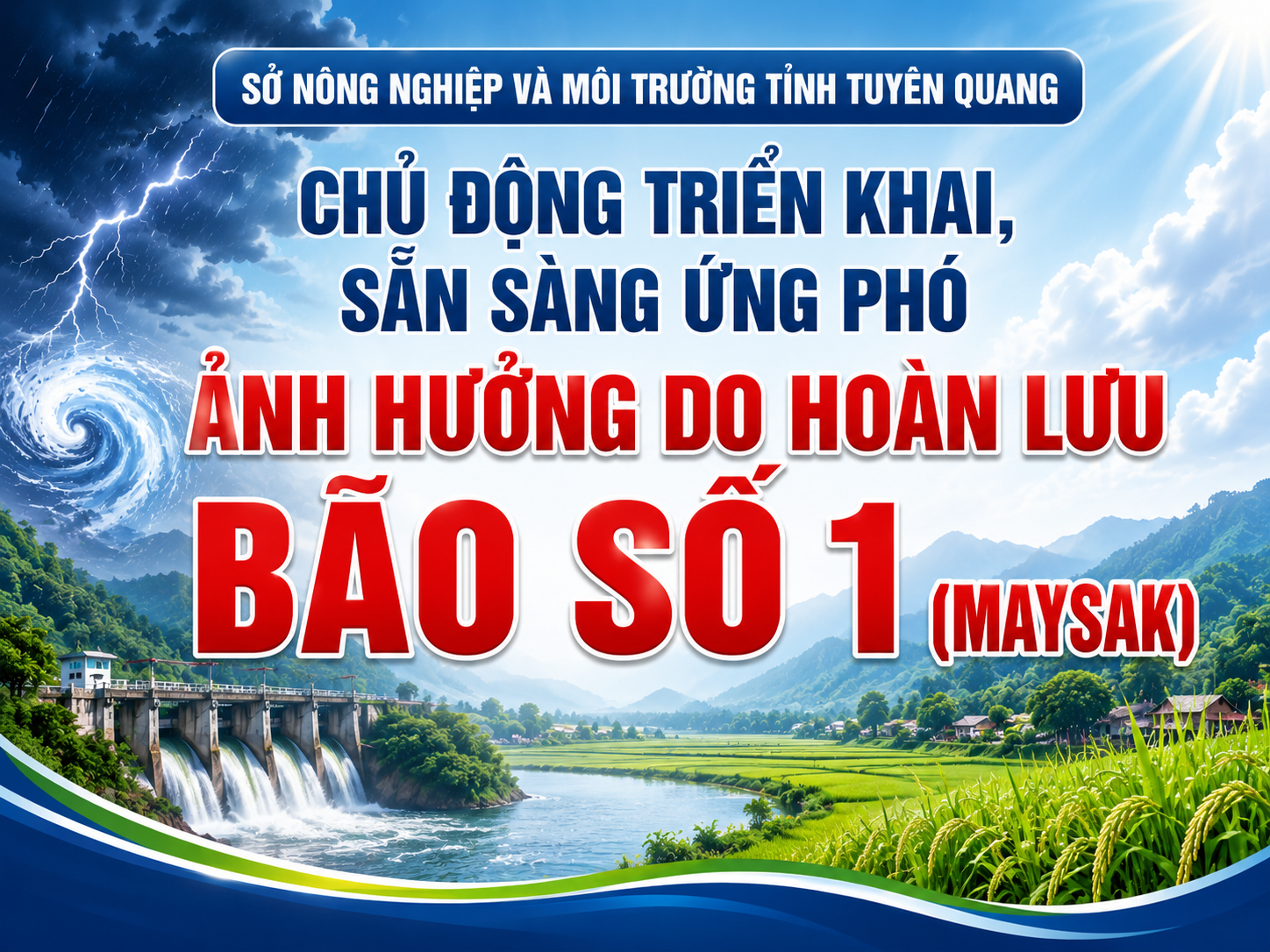 Chủ động triển khai các biện pháp ứng phó ảnh hưởng do hoàn lưu bão số 1 (MAYSAK)