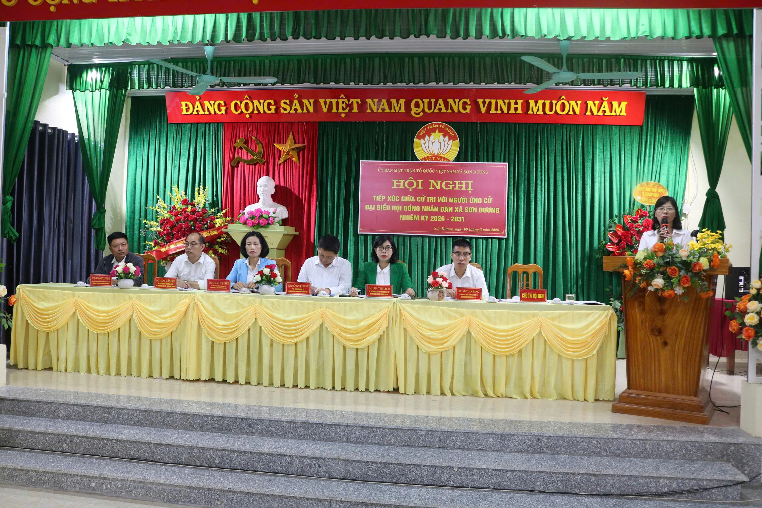 Hội nghị tiếp xúc cử tri vận động bầu cử đại biểu HĐND xã Sơn Dương tại đơn vị bầu cử số 2