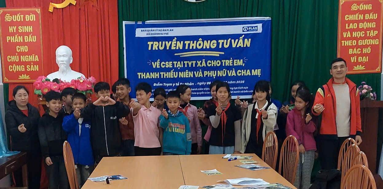 Ban quản lý dự án Plan xã Hoàng Su Phì tổ chức triển khai hoạt động tư vấn về CSE tại Trạm Y tế xã