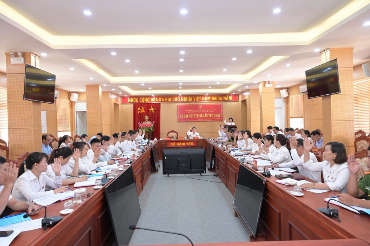 HĐND xã Hàm Yên tổ chức kỳ họp chuyên đề lần thứ nhất khóa II, nhiệm kỳ 2026 - 2031