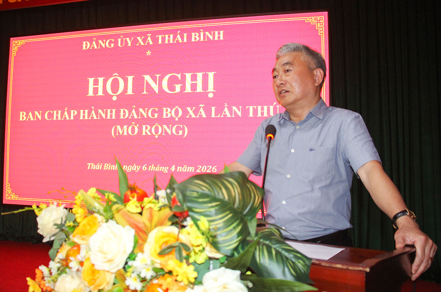 Xã Thái Bình tổ chức Hội nghị Ban Chấp hành Đảng bộ xã lần thứ tư năm 2026