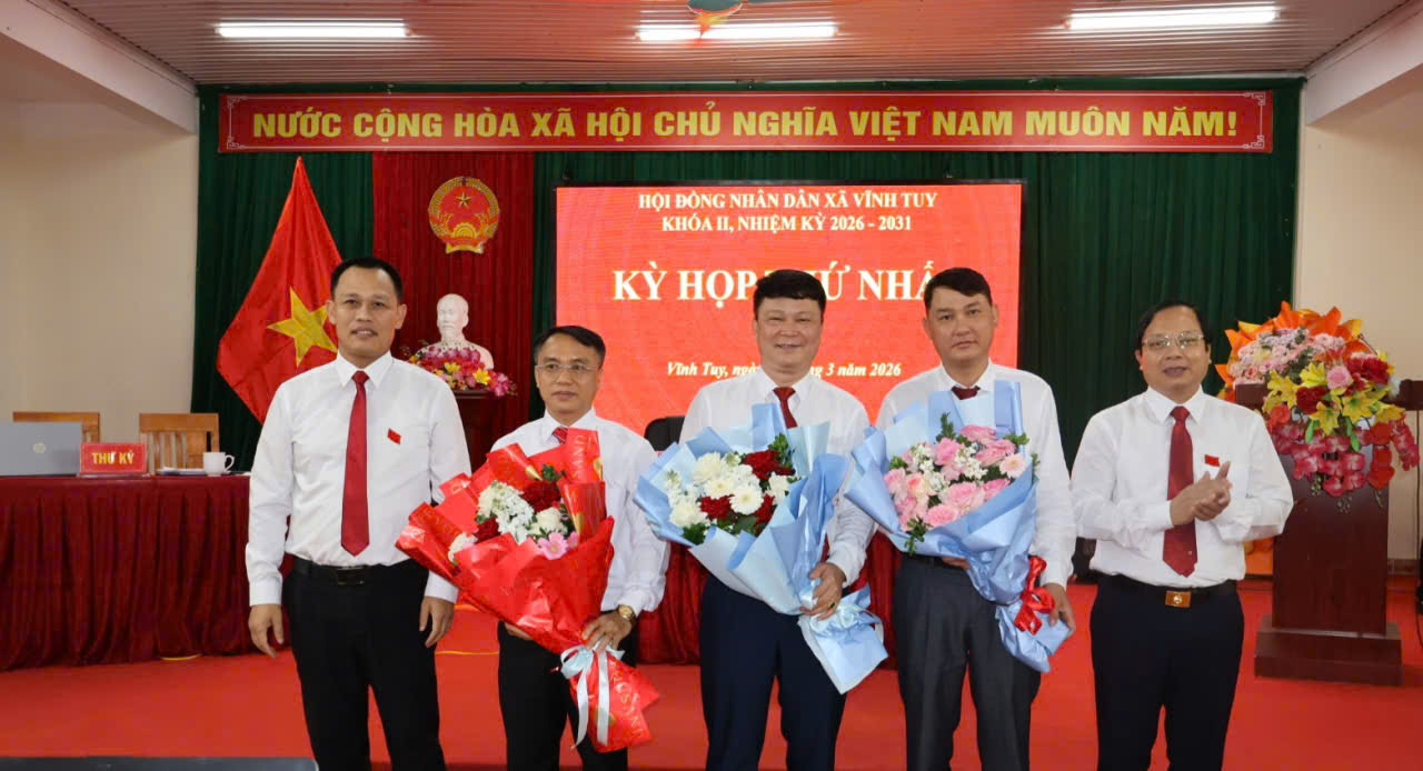 HĐND xã Vĩnh Tuy khóa II, nhiệm kỳ 2026 – 2031 tổ chức Kỳ họp thứ Nhất, kiện toàn các chức danh chủ chốt 