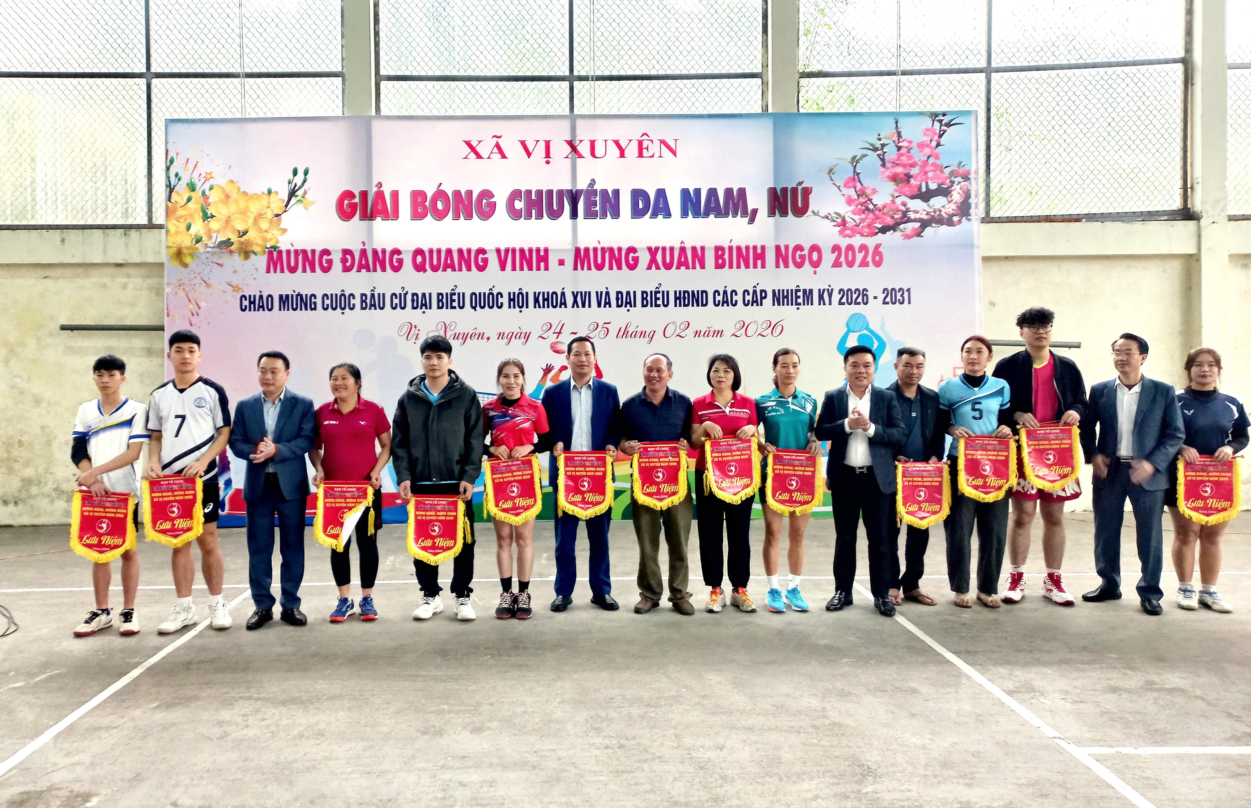 Giải bóng chuyền da xã Vị Xuyên.