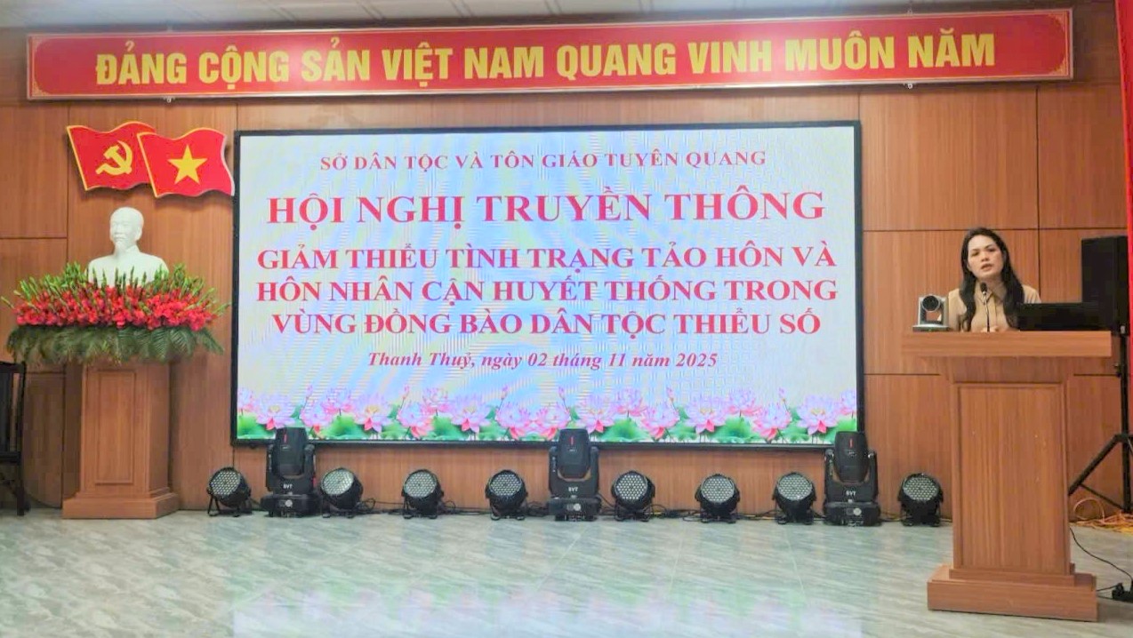 Sở Dân tộc và Tôn giáo tổ chức Hội nghị truyền thông giảm thiểu tình trạng tảo hôn và hôn nhân cận huyết thống tại xã Thuận Hòa, xã Thanh Thủy