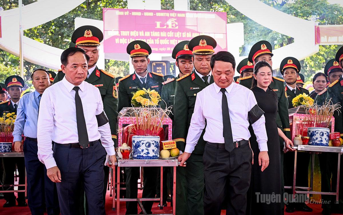 Lễ viếng, truy điệu và an táng hài cốt liệt sĩ tại Nghĩa trang Liệt sĩ Quốc gia Vị Xuyên