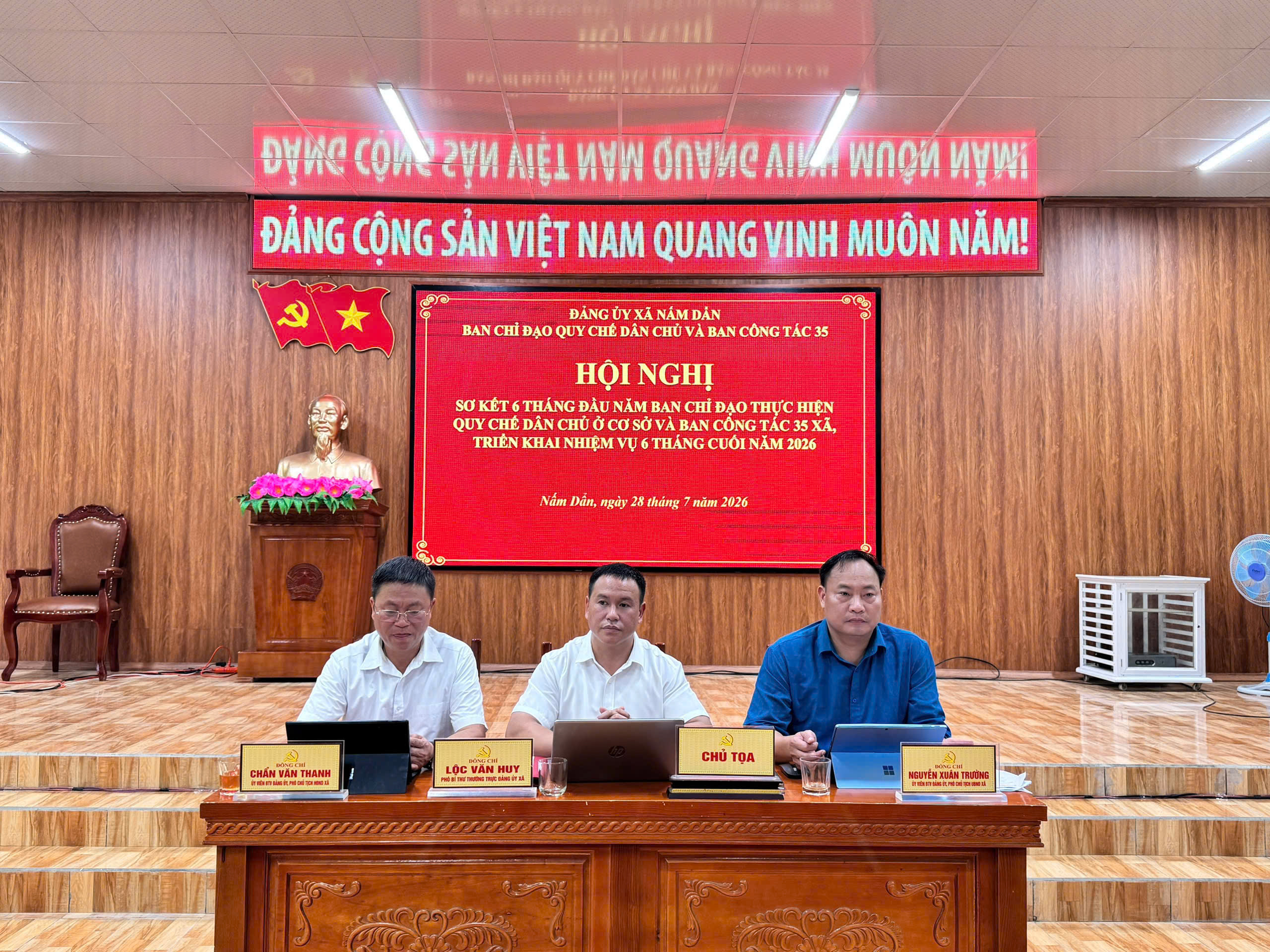 XÃ NẤM DẨN SƠ KẾT CÔNG TÁC THỰC HIỆN QUY CHẾ DÂN CHỦ Ở CƠ SỞ VÀ HOẠT ĐỘNG BAN CÔNG TÁC 35  6 THÁNG ĐẦU NĂM 2026