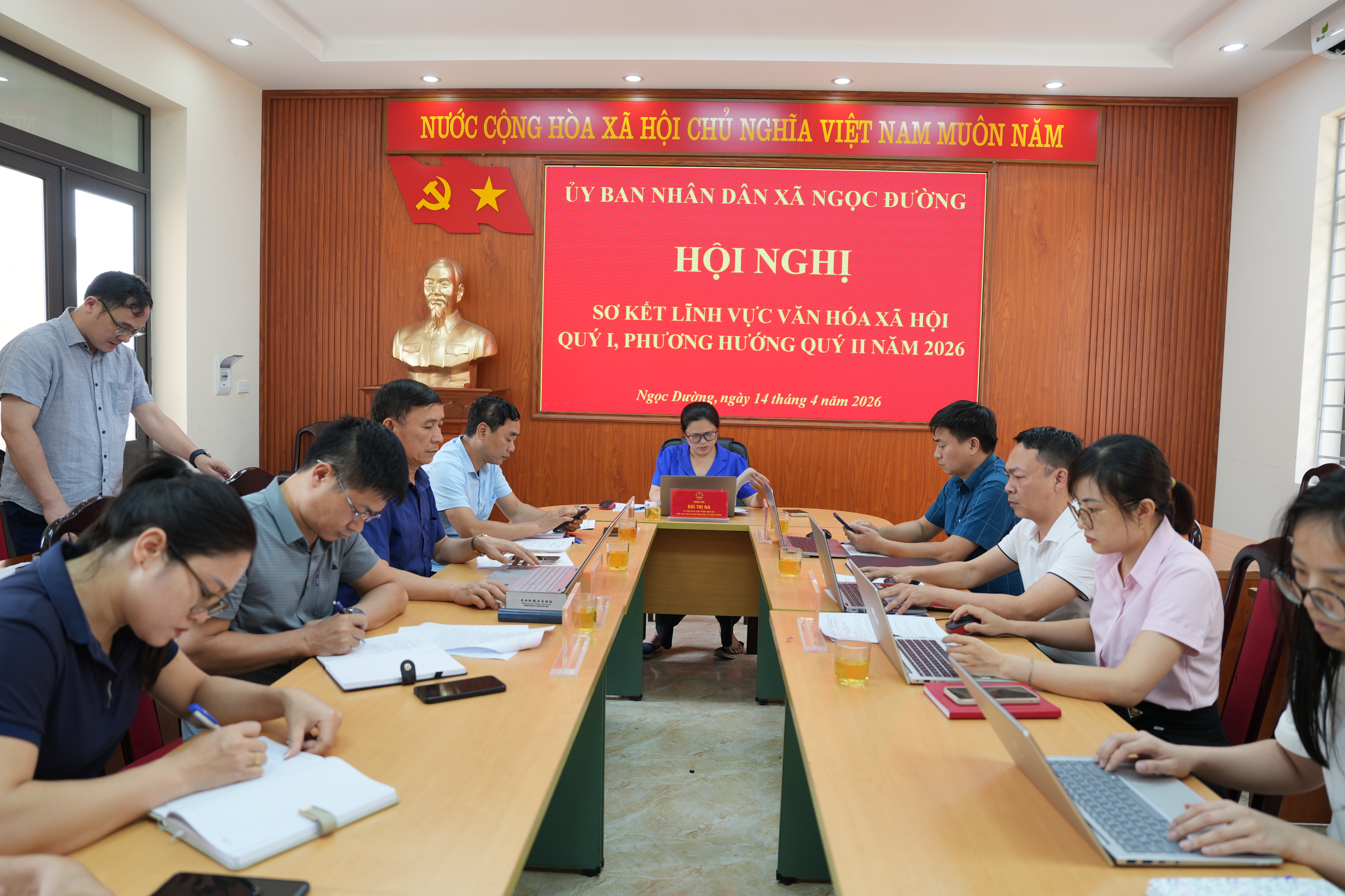 Hội nghị sơ kết lĩnh vực Văn hóa - Xã hội quý I