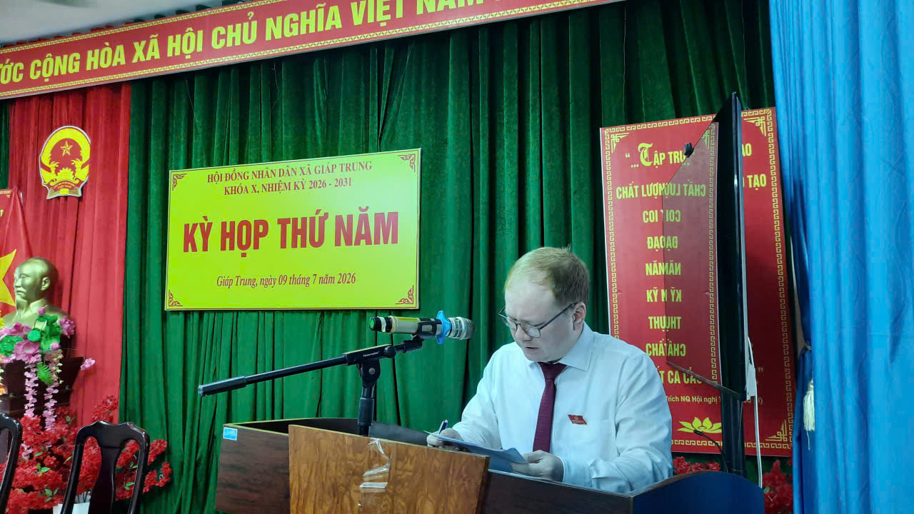 KỲ HỌP THỨ NĂM HĐND XÃ GIÁP TRUNG KHÓA X, NHIỆM KỲ 2026-2031