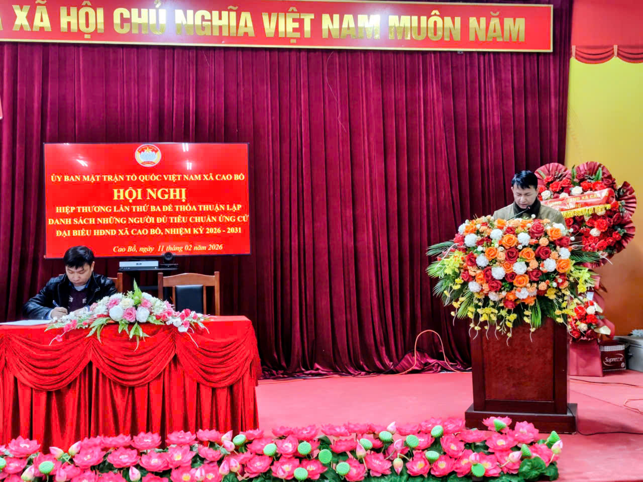 Xã Cao Bồ tổ chức Hội nghị hiệp thương lần thứ ba lập danh sách người ứng cử đại biểu HĐND xã nhiệm kỳ 2026 – 2031