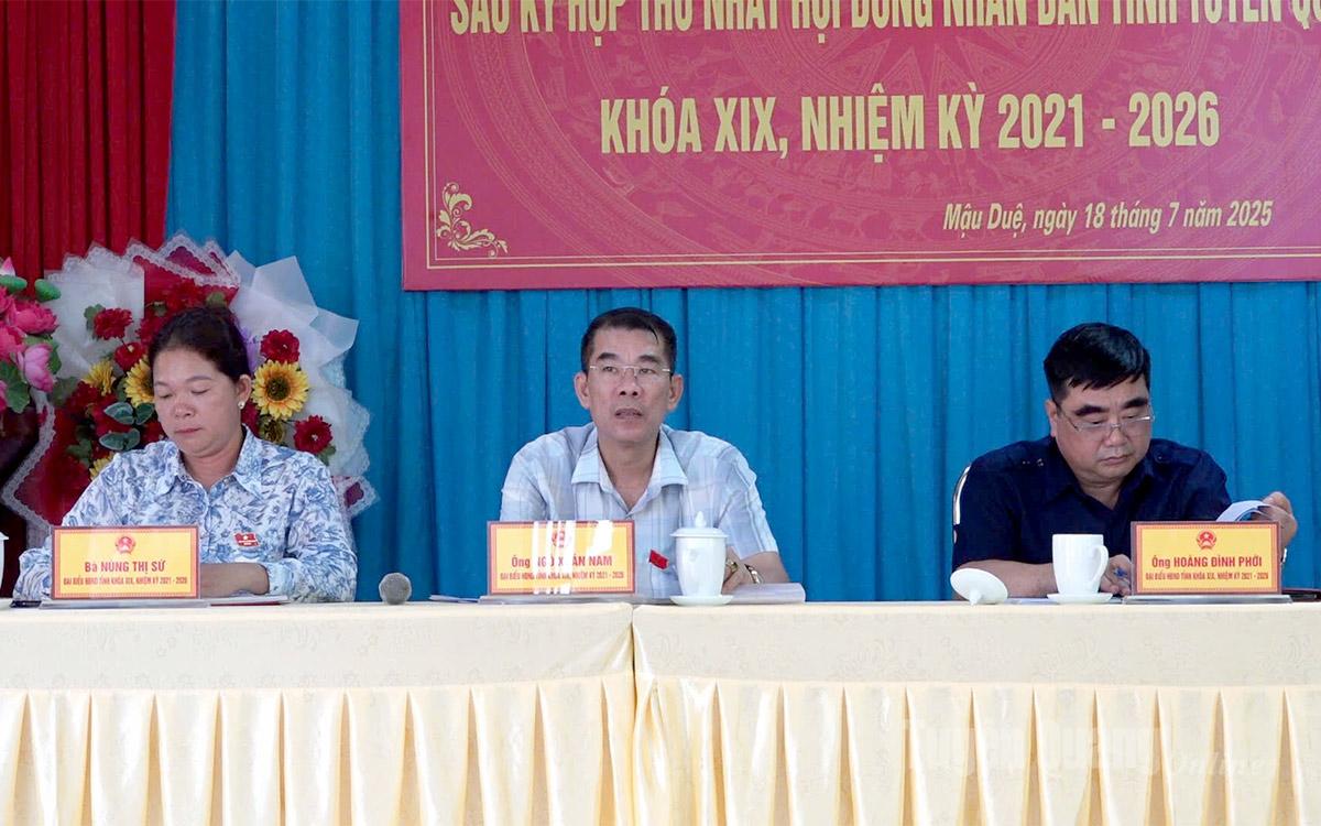 Tổ đại biểu số 9 HĐND tỉnh tiếp xúc cử tri tại xã Mậu Duệ và Thắng Mố