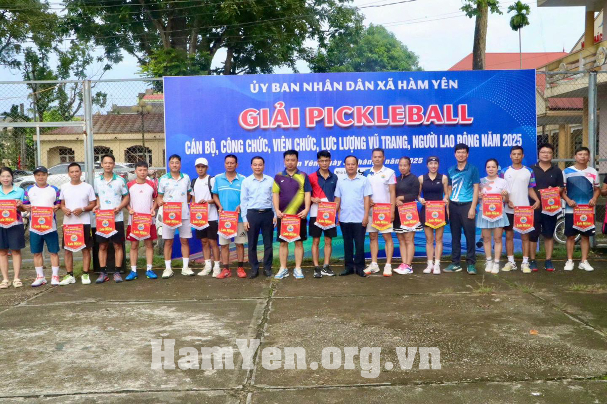 Hàm Yên tổ chức Giải Pickleball năm 2025 chào mừng Quốc khánh 2/9