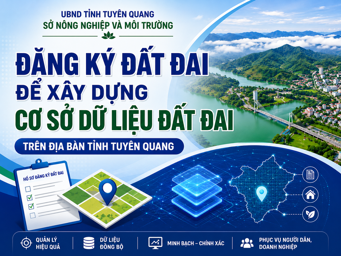 Đăng ký đất đai để xây dựng cơ sở dữ liệu đất đai trên địa bàn tỉnh