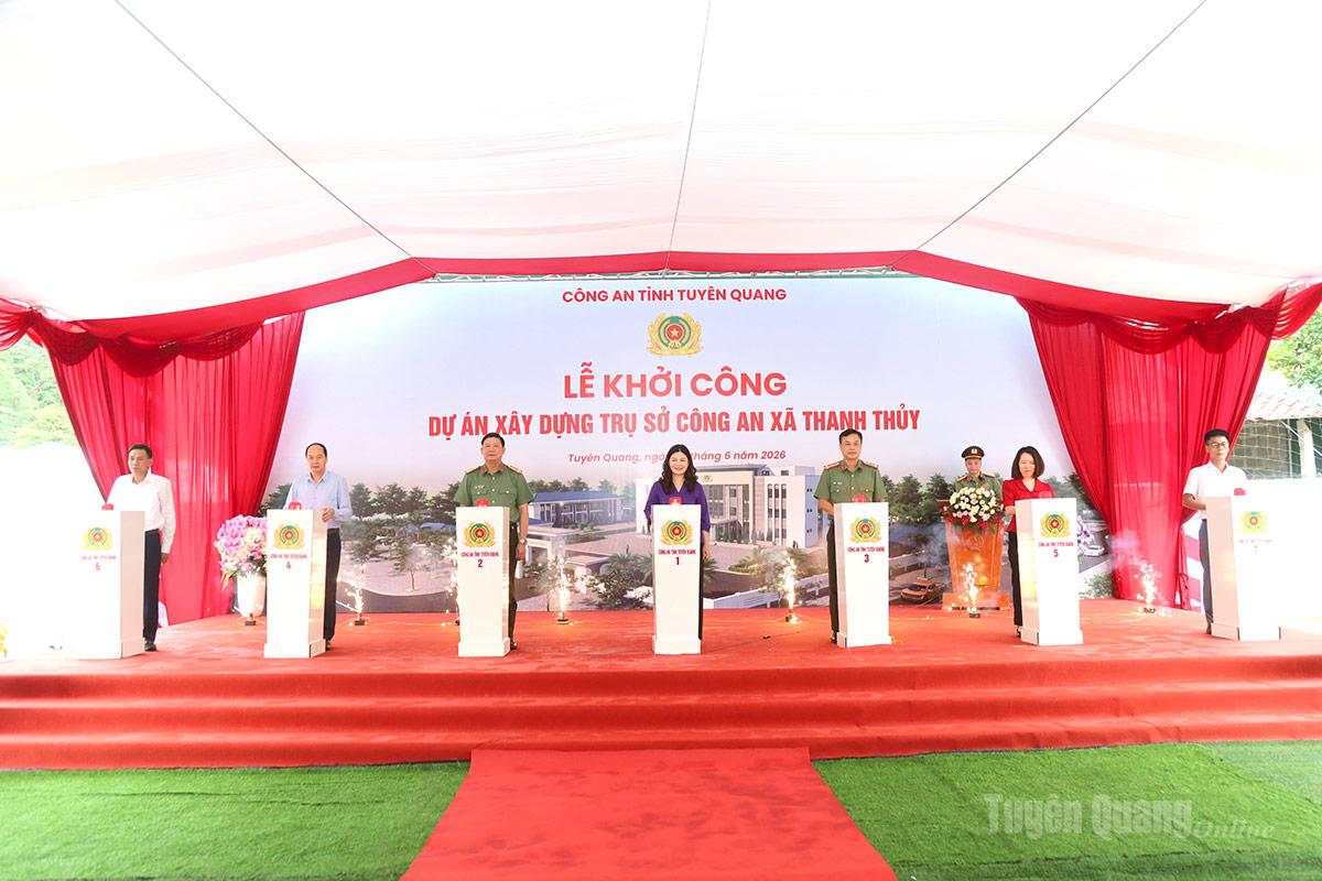 Khởi công xây dựng trụ sở Công an xã Thanh Thủy