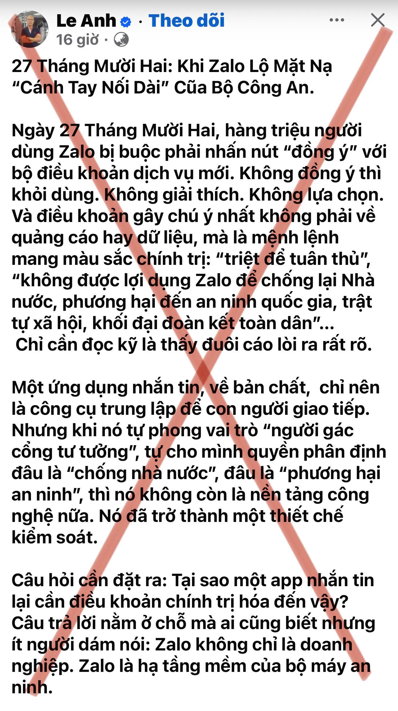 "ZALO" VÀ CÂU CHUYỆN CHÍNH TRỊ HOÁ:  KHI SỰ SUY DIỄN LÀM MỜ ĐI SỰ THẬT