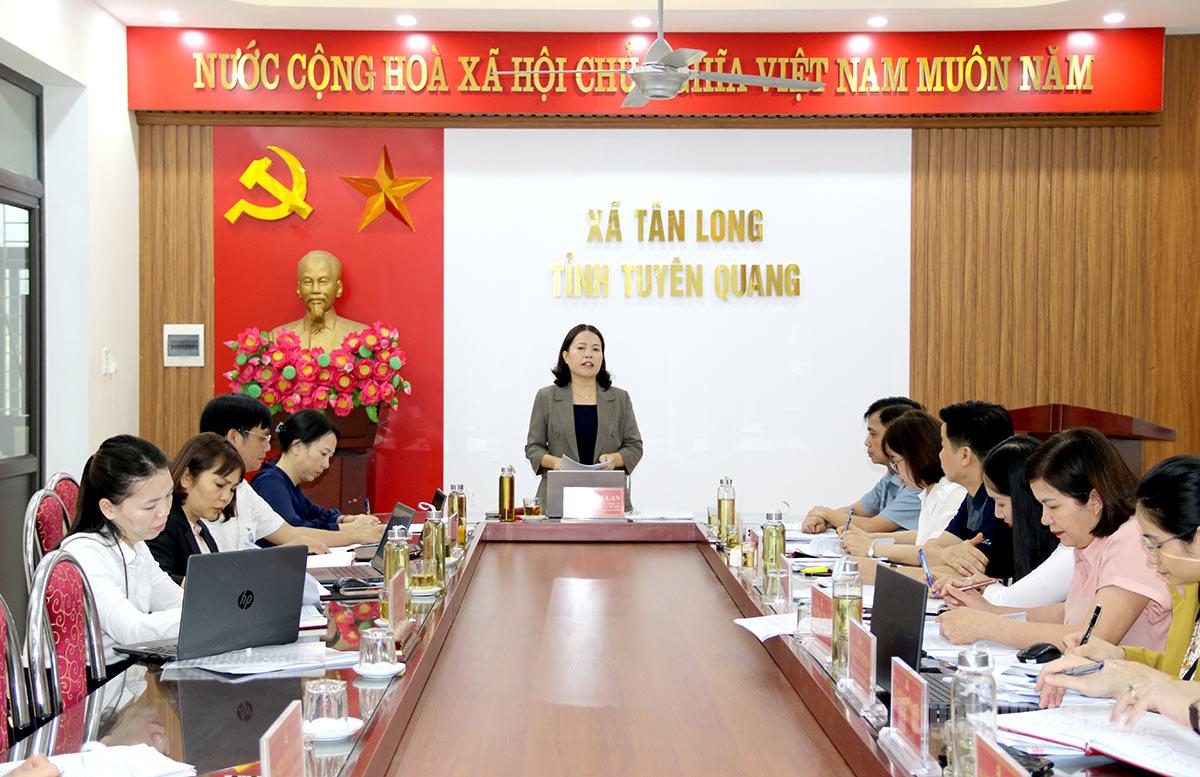 Đoàn kiểm tra, giám sát số 271 của Ban Thường vụ Tỉnh ủy  làm việc đối với Ban Thường vụ Đảng ủy xã Tân Long