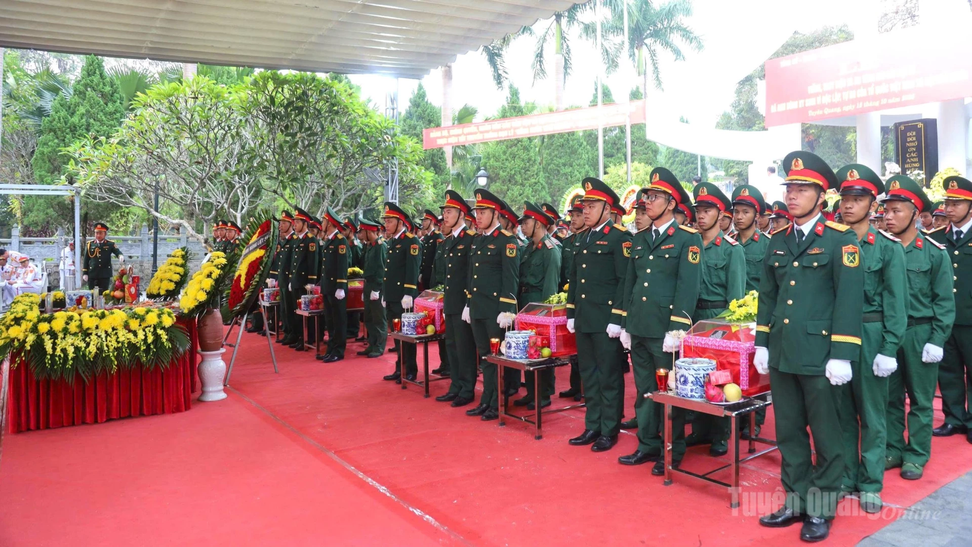 Tuyên Quang tổ chức Lễ viếng, truy điệu và an táng hài cốt liệt sĩ